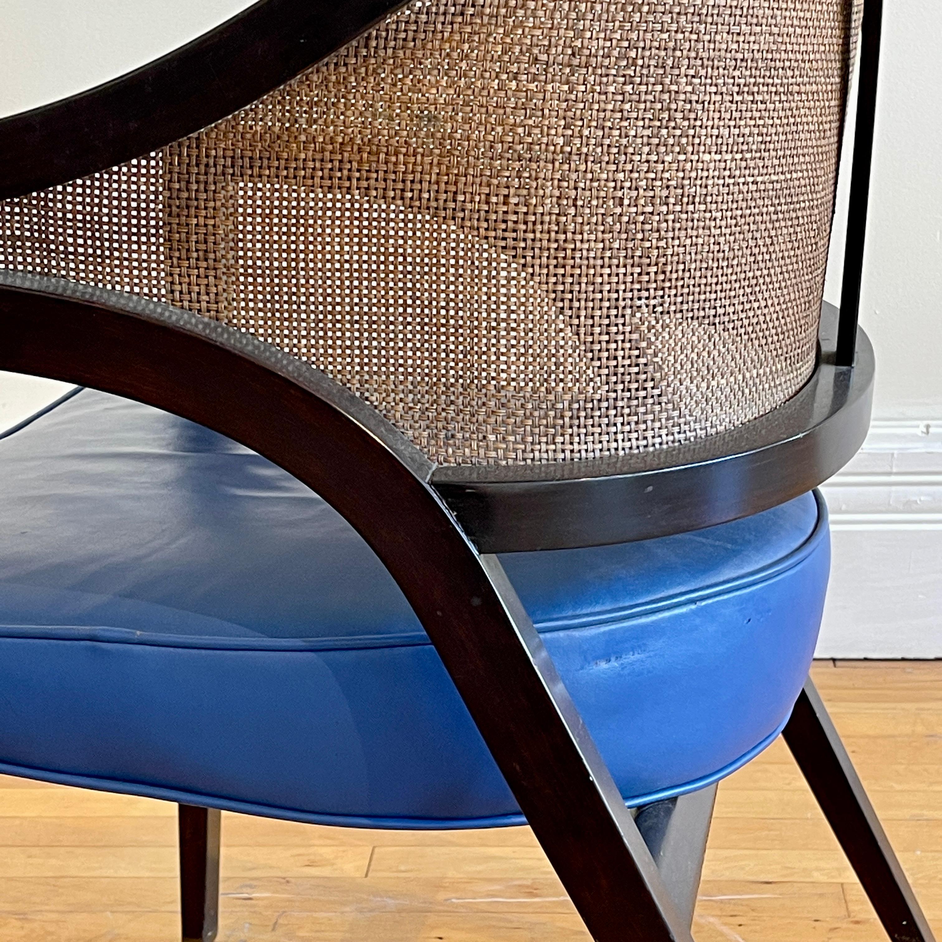 American Incredible Caned Y back A-Frame Chair by Edward Wormley for Dunbar, C. 1950s