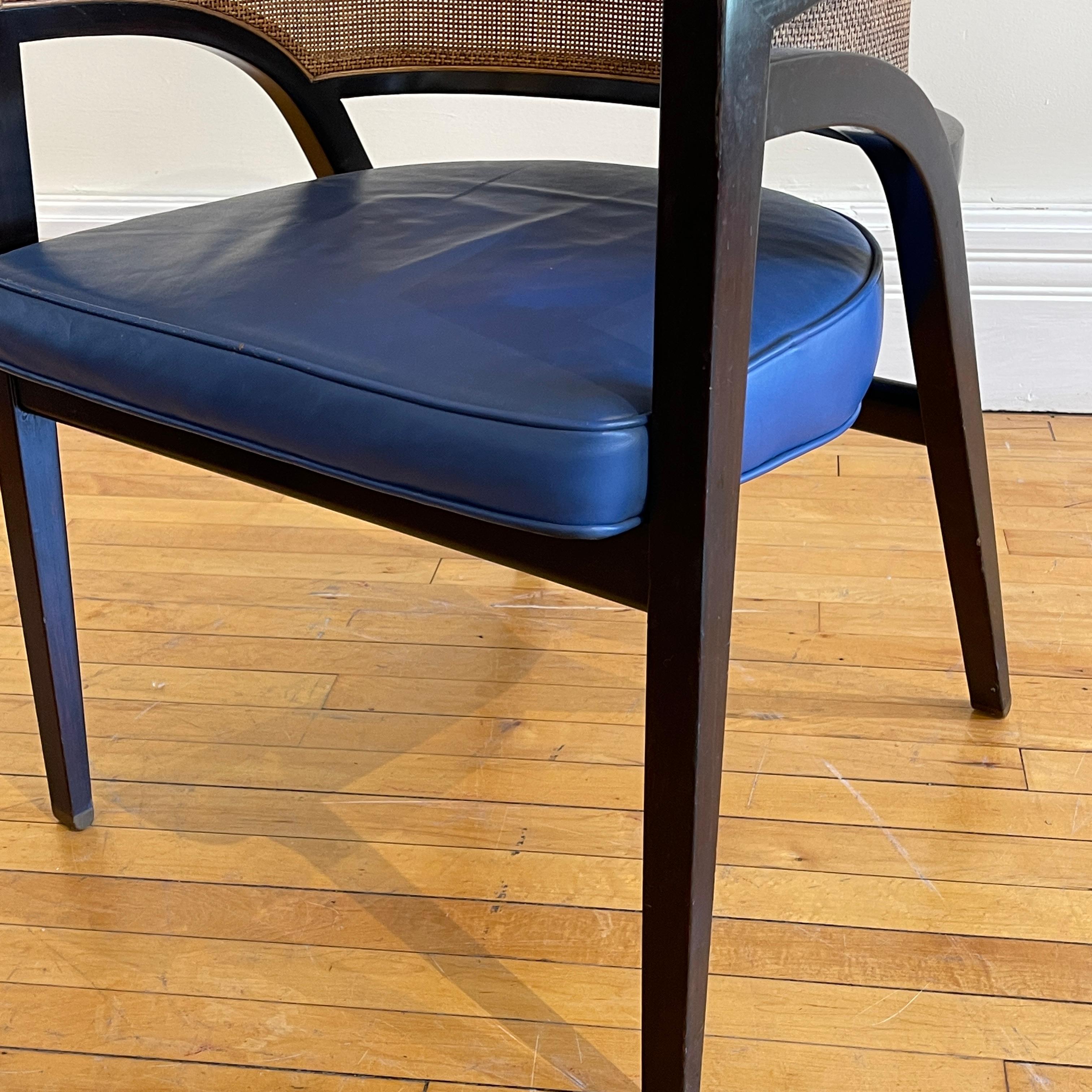 20th Century Incredible Caned Y back A-Frame Chair by Edward Wormley for Dunbar, C. 1950s