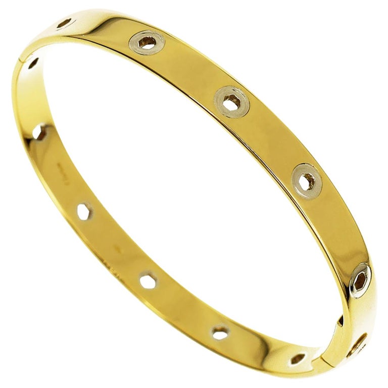 Incredible Cartier 1960s Love Series Bangle Bracelet For Sale at