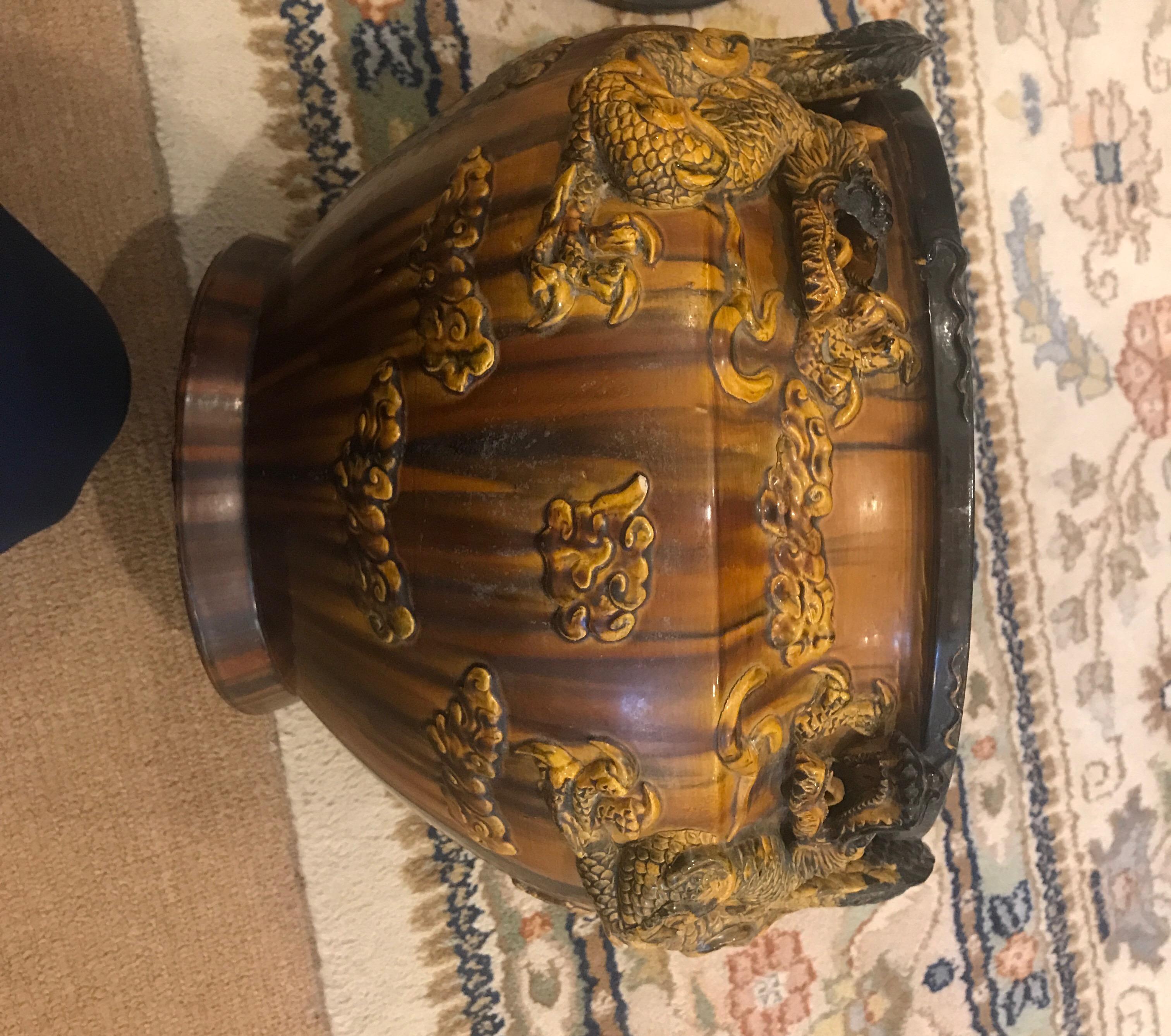Incredible Chinese Jardinière and Pedestal 6