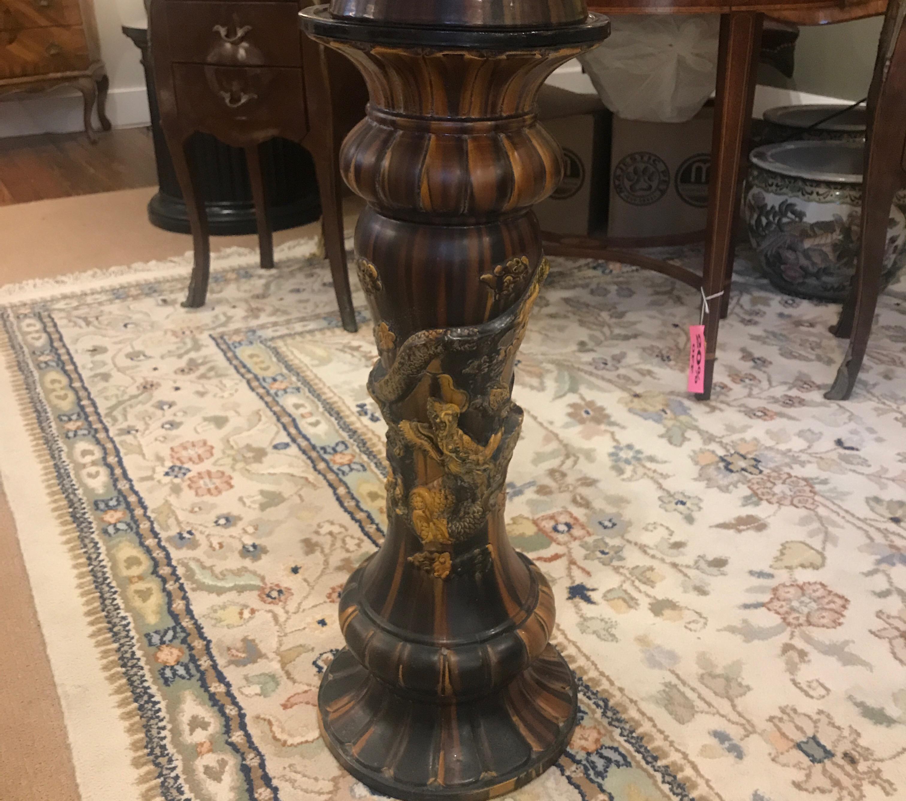 Incredible Chinese Jardinière and Pedestal 2