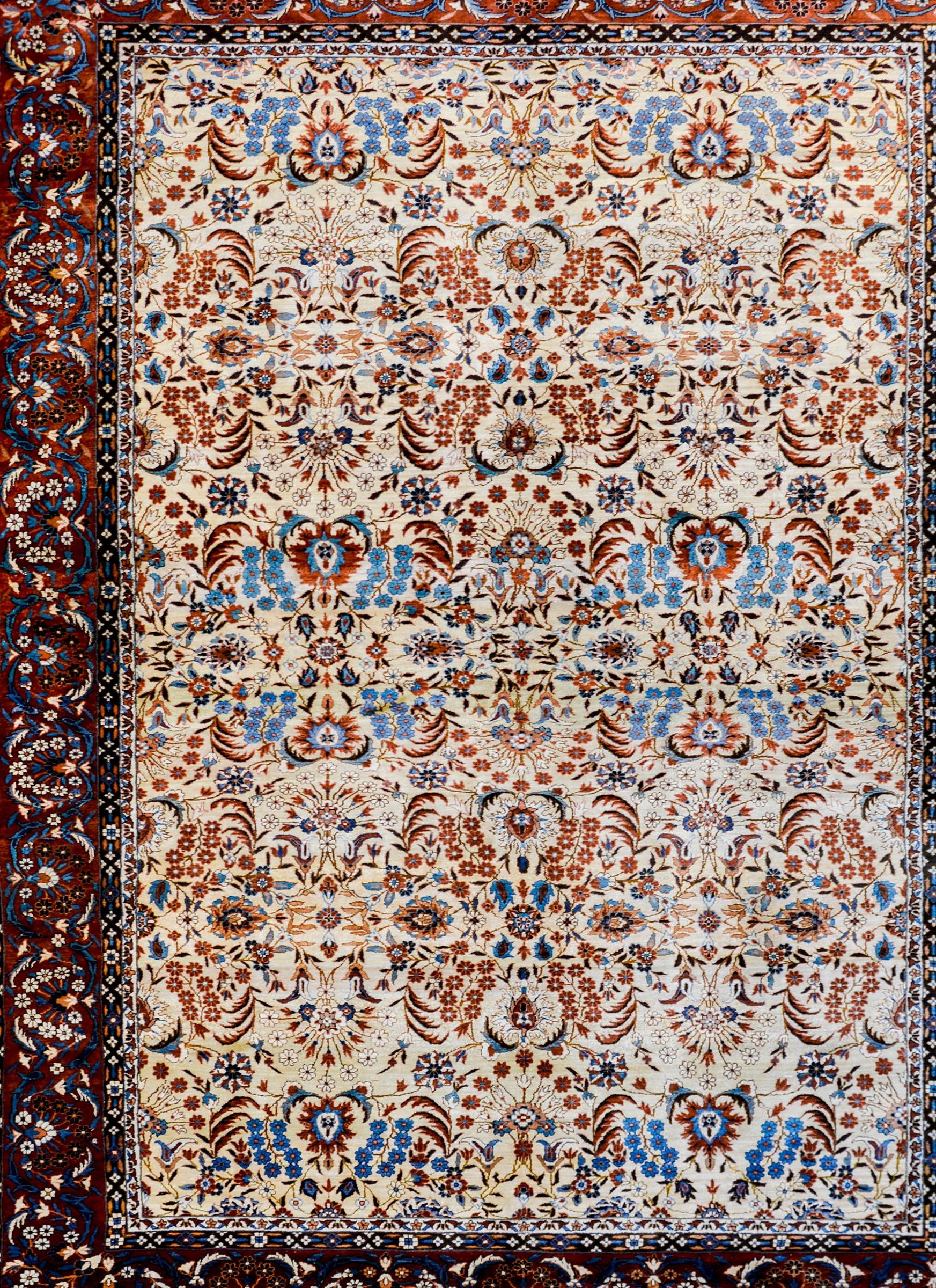 Tabriz Incredible Chinese Silk Rug For Sale