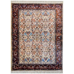 Incroyable tapis chinois en soie