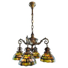 Stained Glass Chandeliers and Pendants