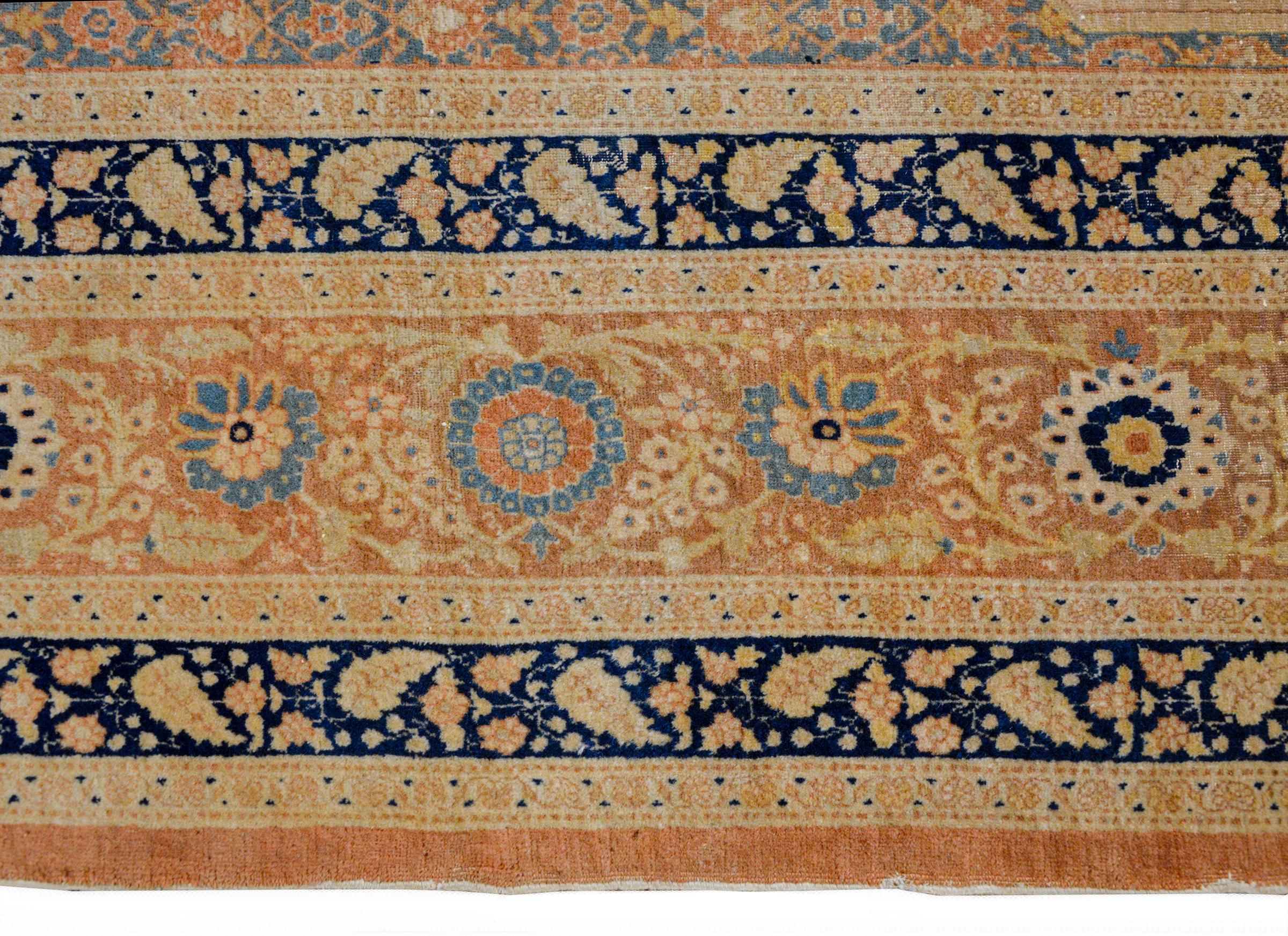 Unglaublicher Hadji Jalili-Tabriz-Teppich aus dem frühen 20. Jahrhundert im Angebot 4