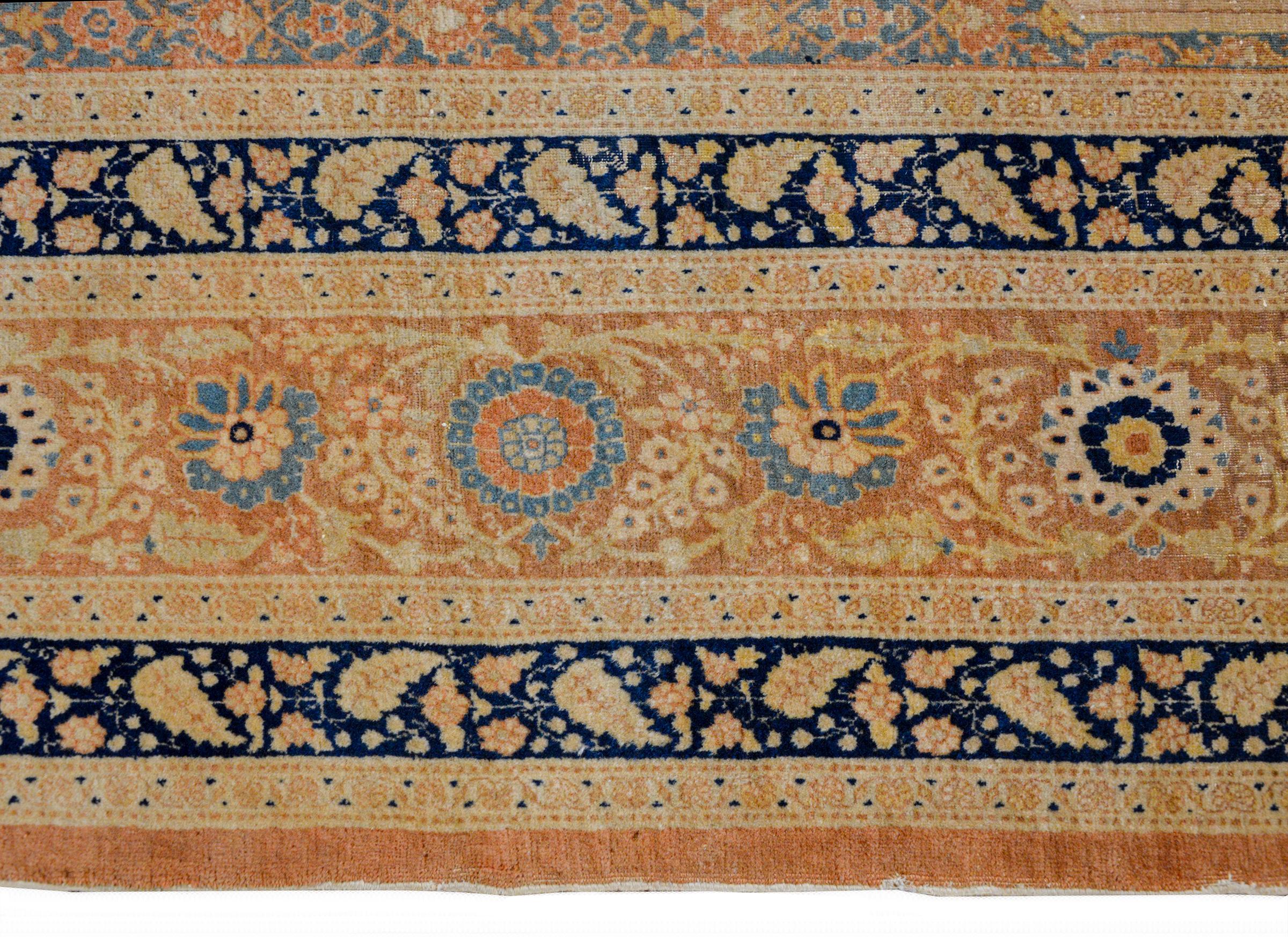 Incredibile tappeto Hadji Jalili Tabriz dei primi del Novecento in vendita 3