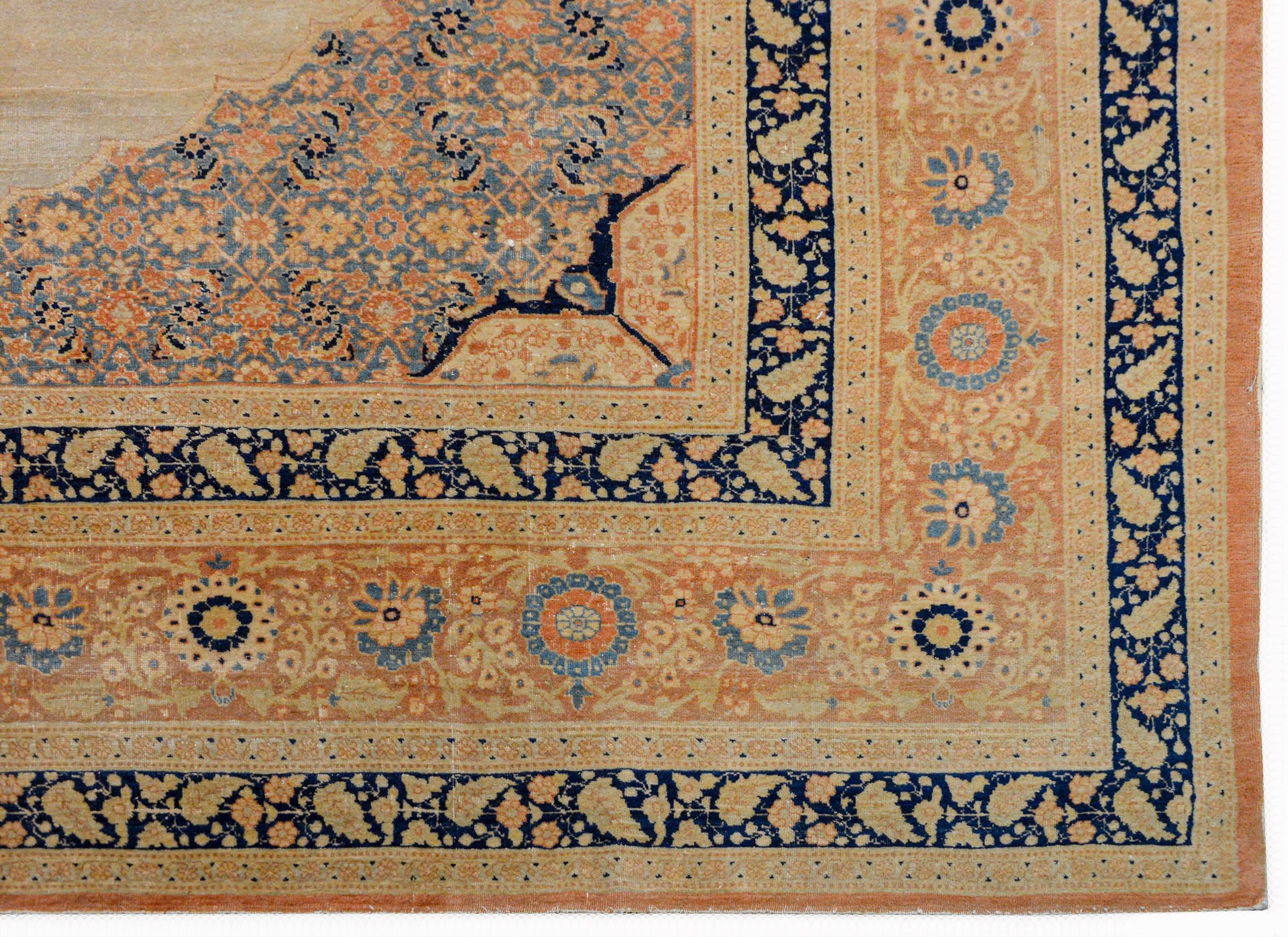 Unglaublicher Hadji Jalili-Tabriz-Teppich aus dem frühen 20. Jahrhundert im Angebot 5