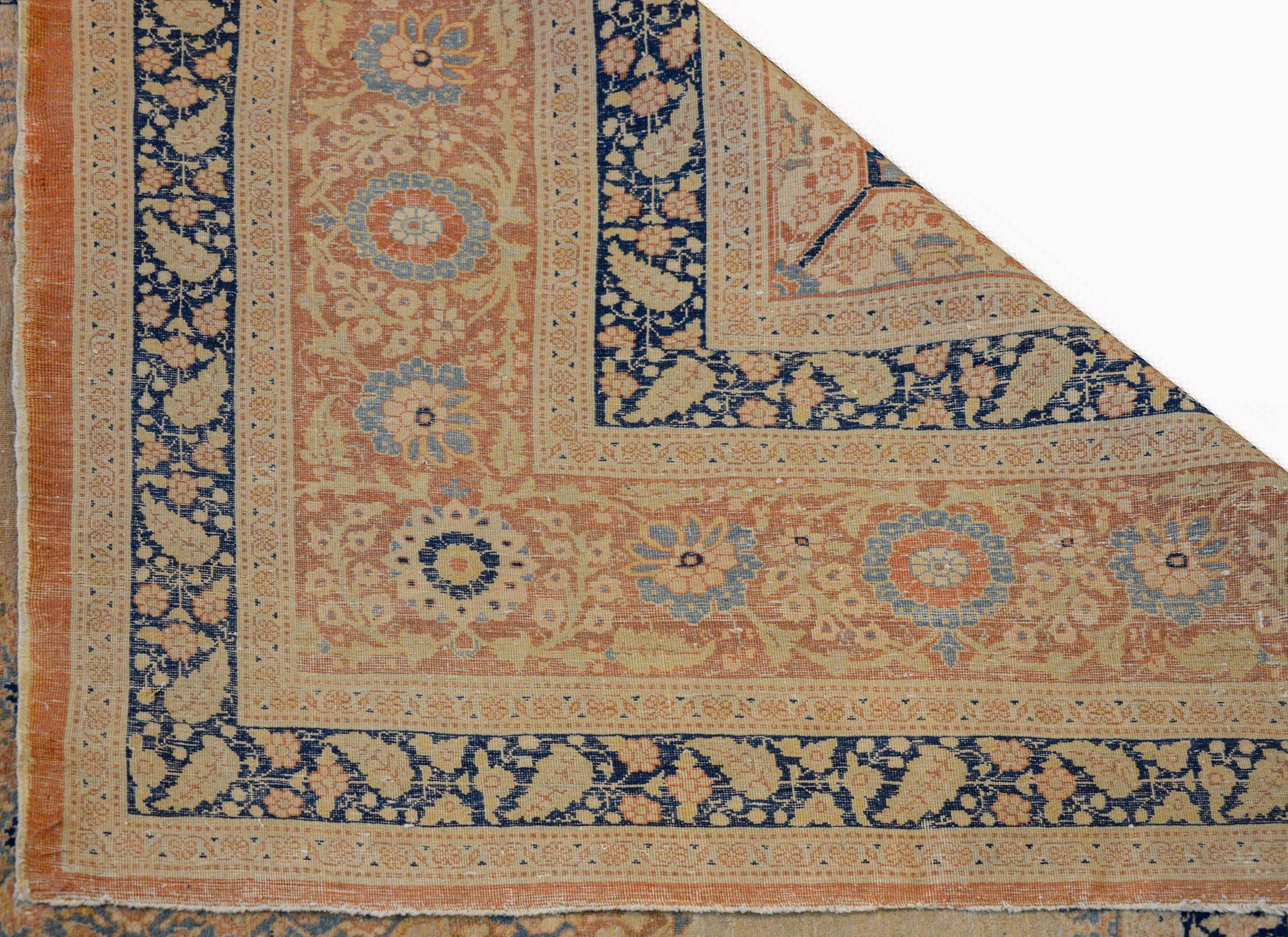 Unglaublicher Hadji Jalili-Tabriz-Teppich aus dem frühen 20. Jahrhundert im Angebot 6