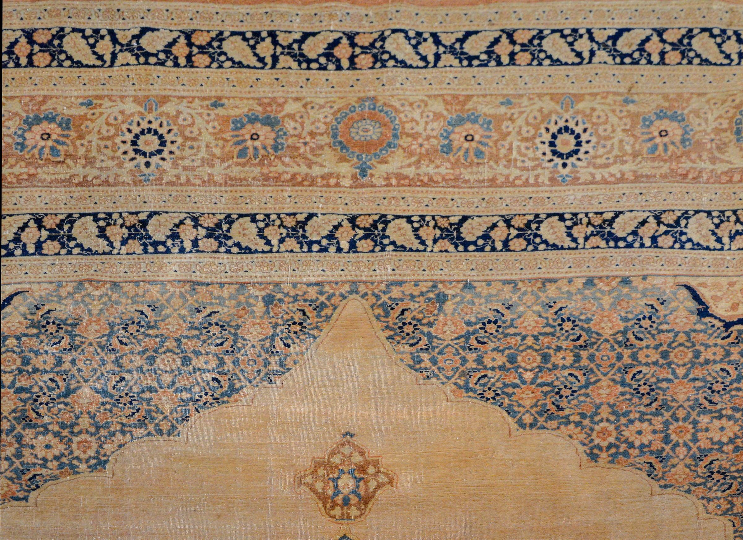 Unglaublicher Hadji Jalili-Tabriz-Teppich aus dem frühen 20. Jahrhundert im Angebot 1