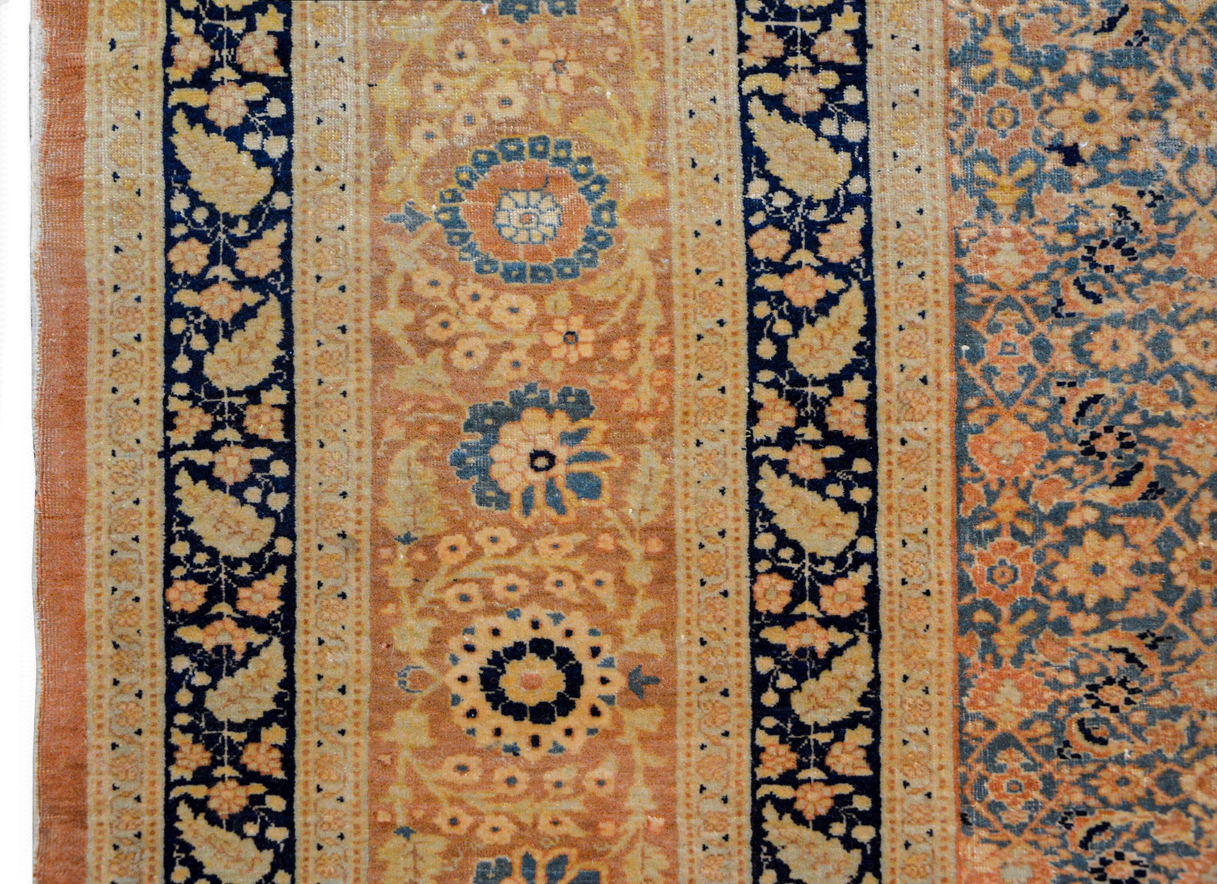 Unglaublicher Hadji Jalili-Tabriz-Teppich aus dem frühen 20. Jahrhundert im Angebot 2
