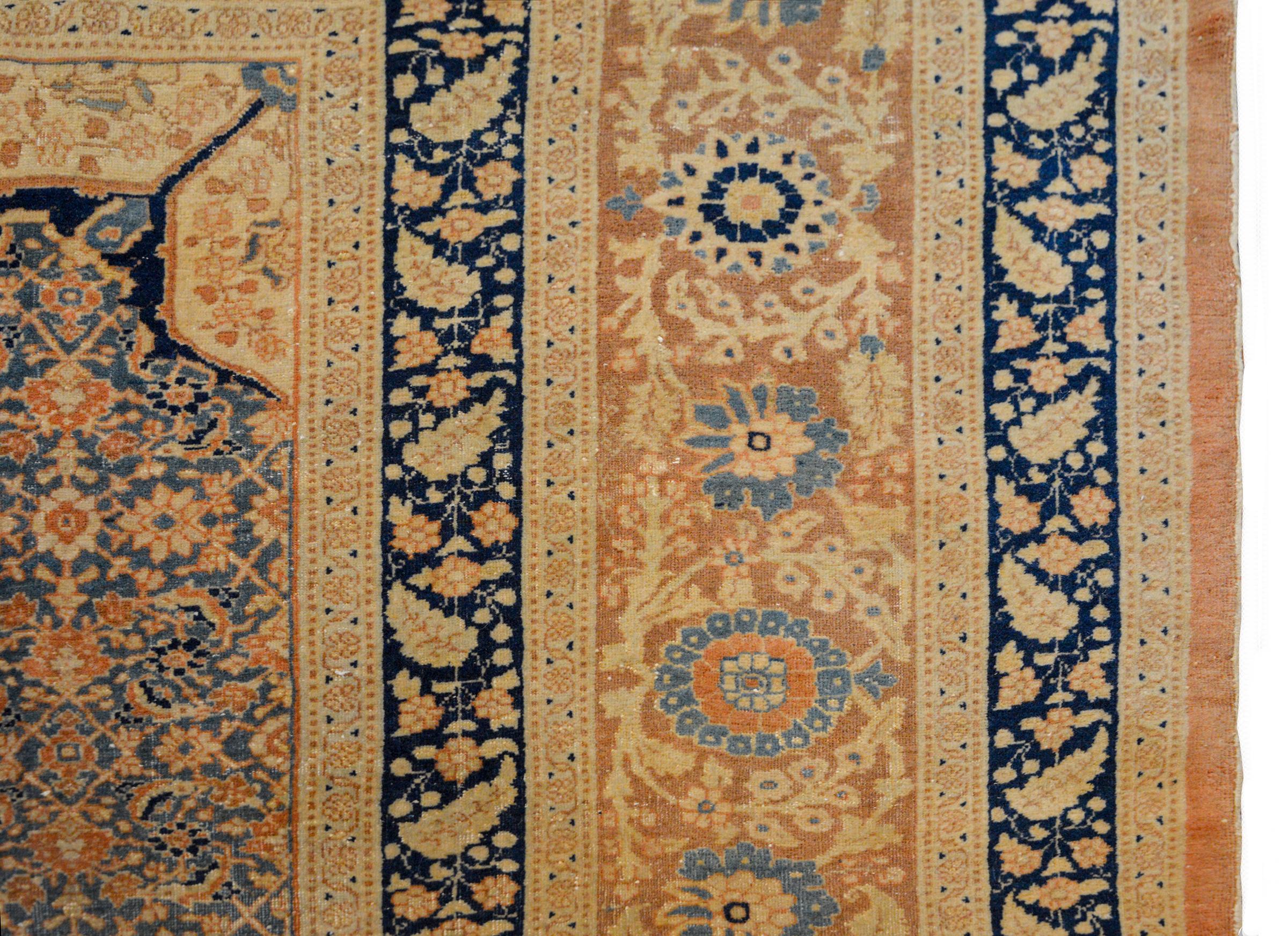 Unglaublicher Hadji Jalili-Tabriz-Teppich aus dem frühen 20. Jahrhundert im Angebot 3