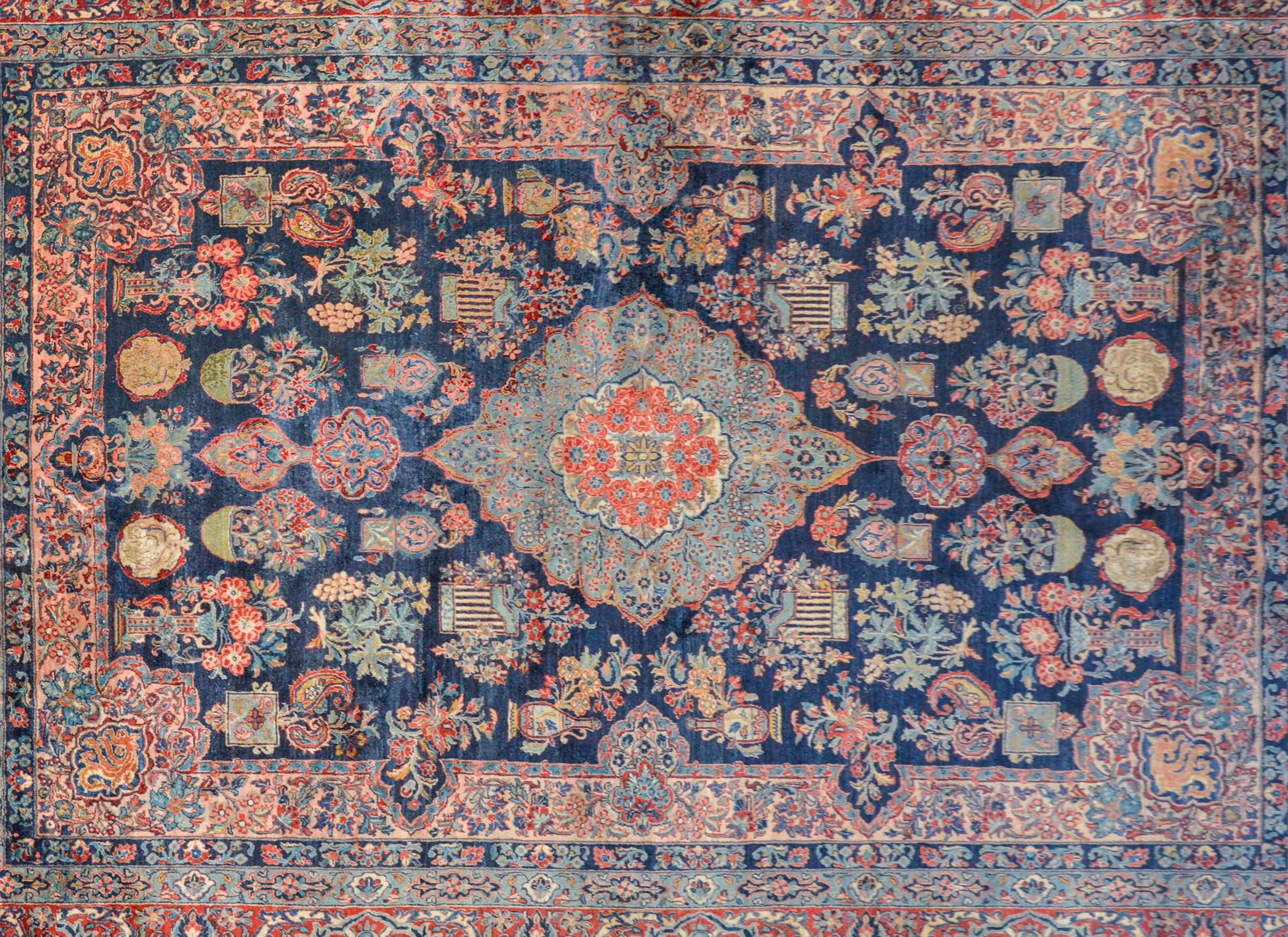 Persian Incredible Early 20th Century Kashan Rug