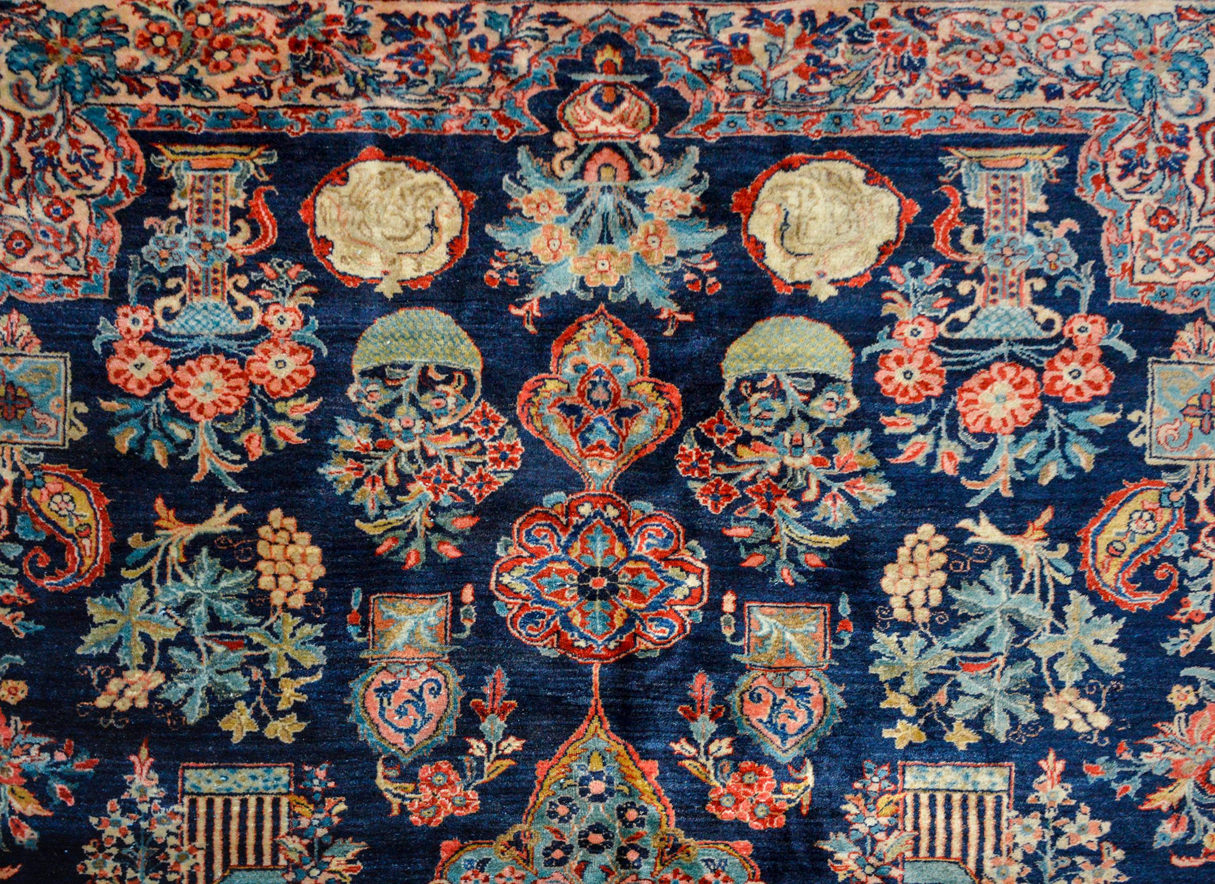 Incredible Early 20th Century Kashan Rug In Good Condition In Chicago, IL
