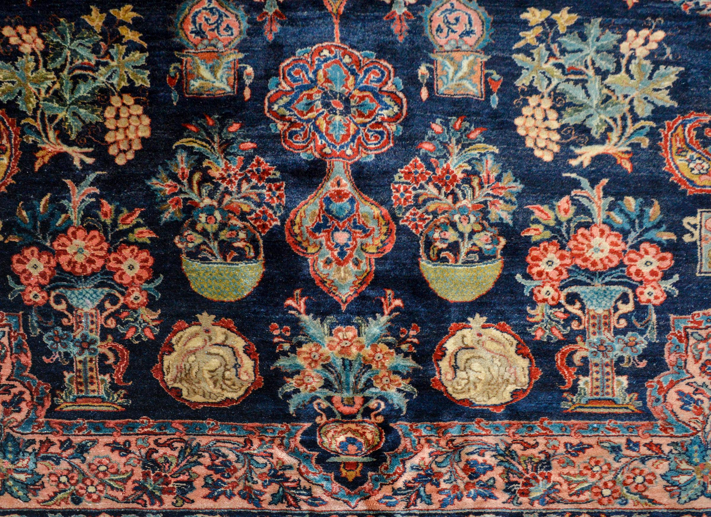 Mid-20th Century Incredible Early 20th Century Kashan Rug