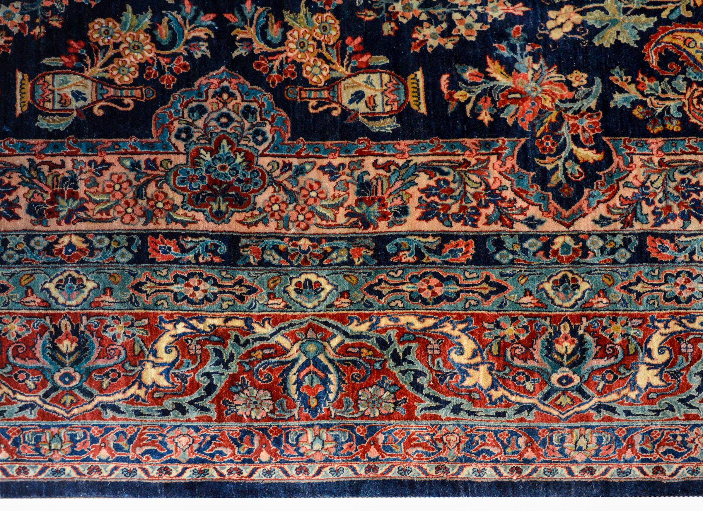 Wool Incredible Early 20th Century Kashan Rug