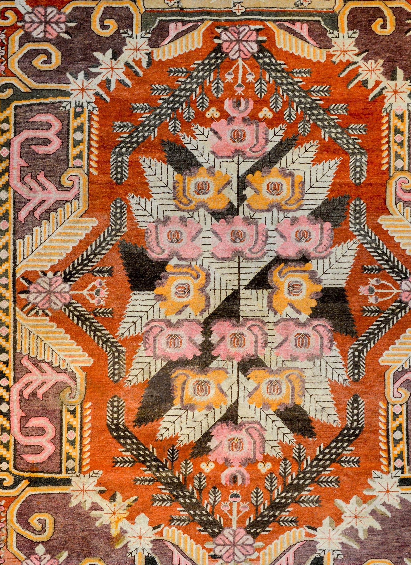 Art Deco Incredible Early 20th Century Khotan Rug For Sale