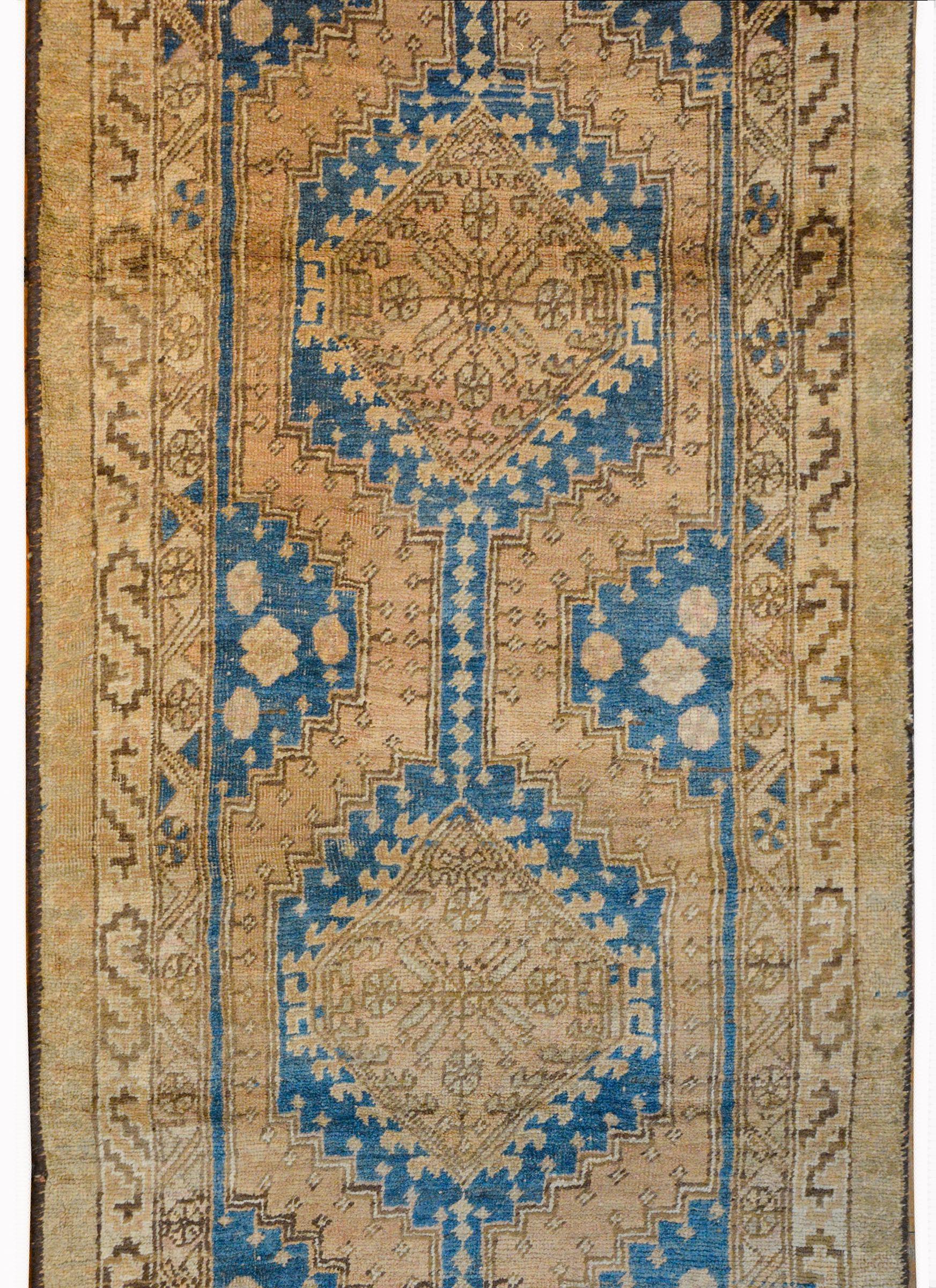 Hand-Knotted Incredible Early 20th Century NW Persian Runner For Sale