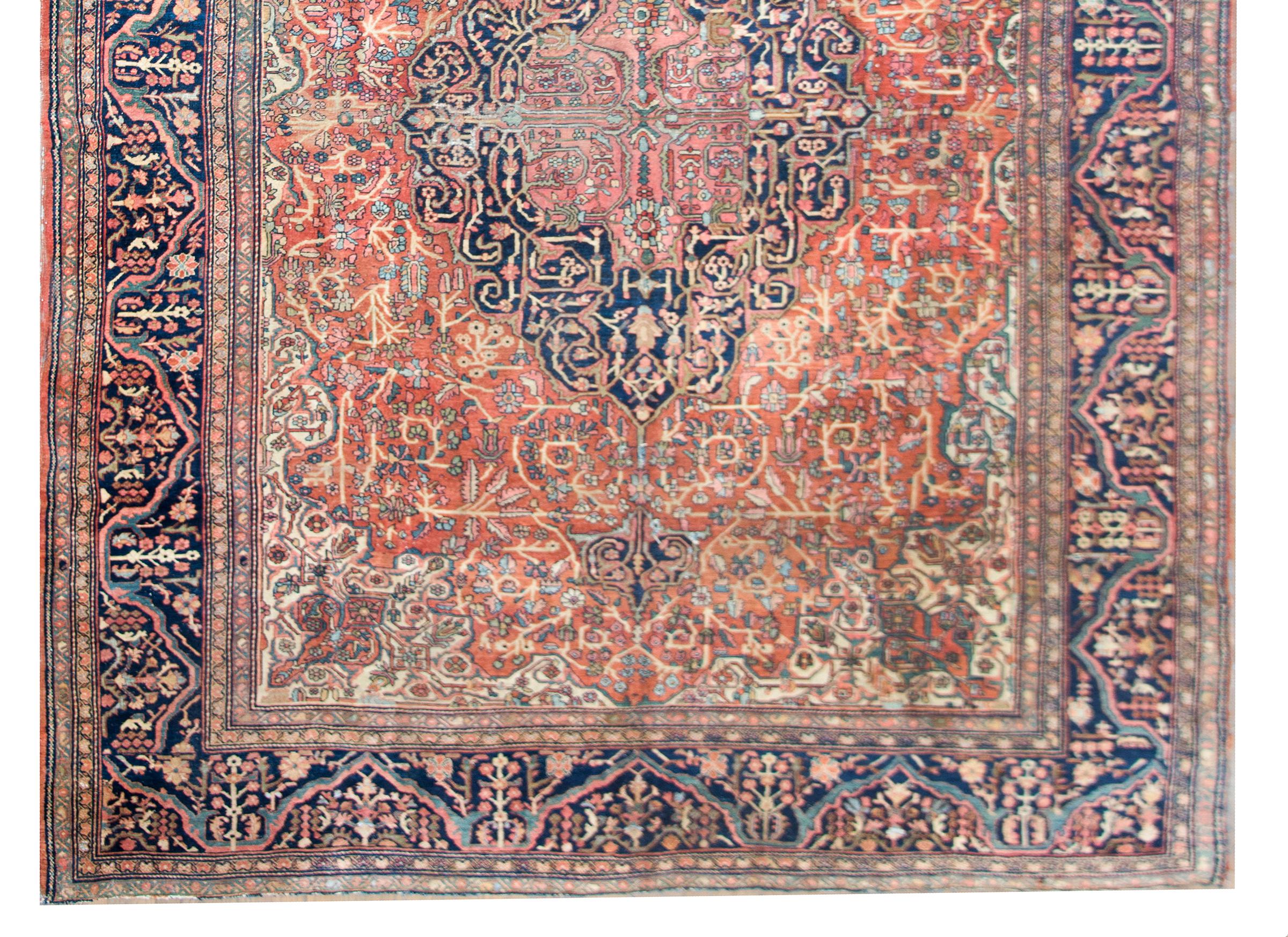 Unglaublicher persischer Sarouk-Teppich aus dem frühen 20. Jahrhundert (Sarouk Farahan) im Angebot