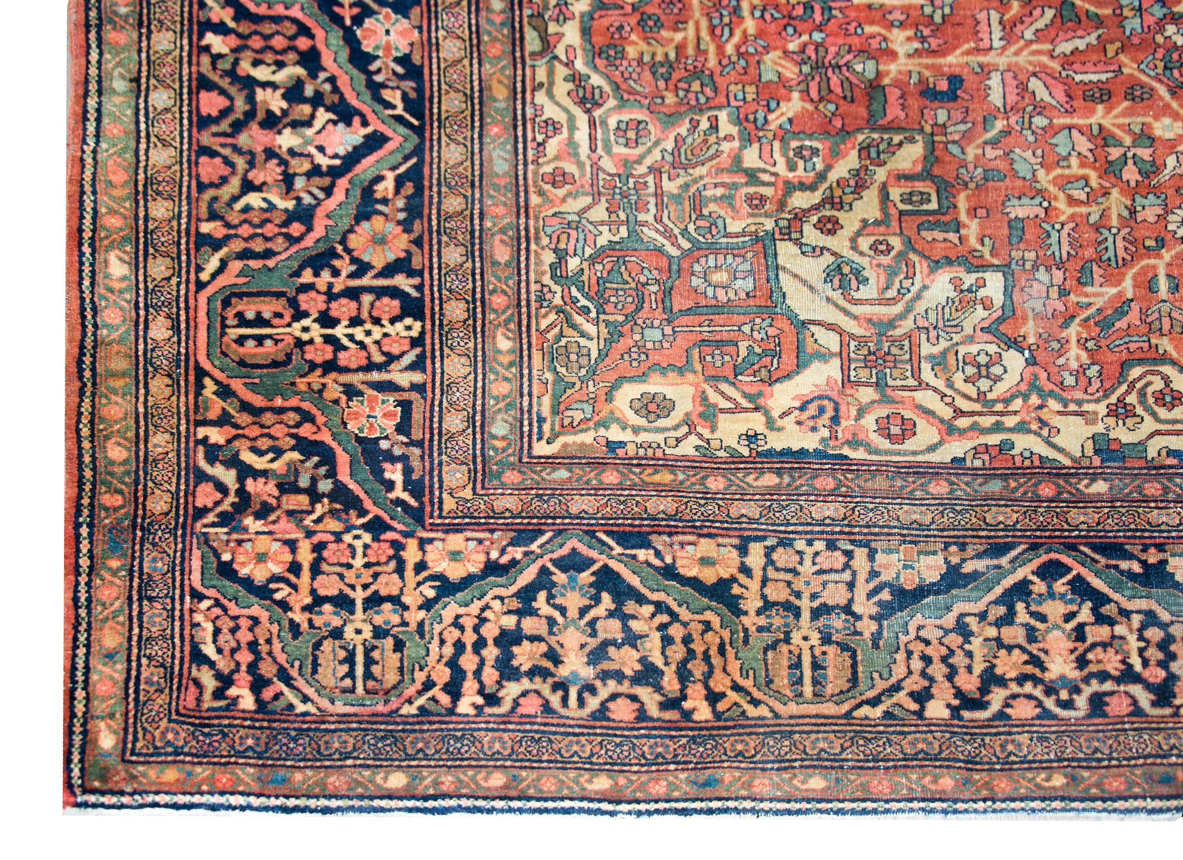 Unglaublicher persischer Sarouk-Teppich aus dem frühen 20. Jahrhundert im Angebot 1