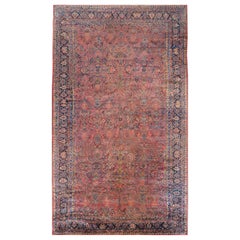 Antique Incredible Early 20th Century Sarouk Rug