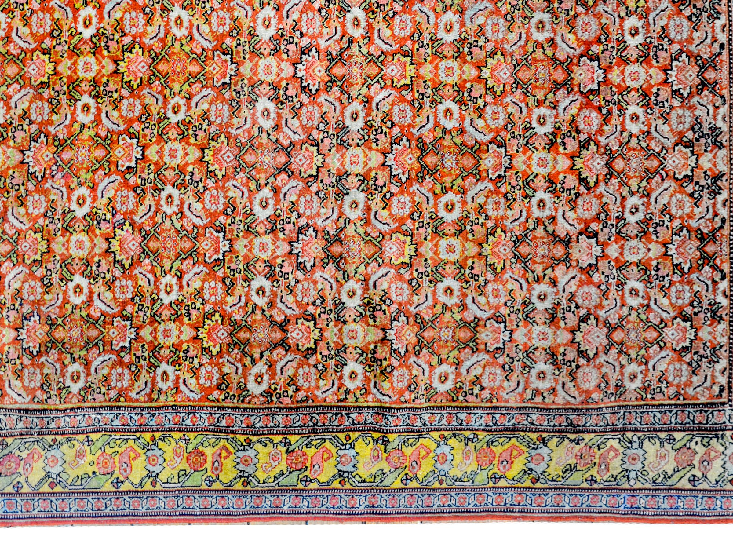 Persian Incredible Early 20th Century Senneh Rug For Sale