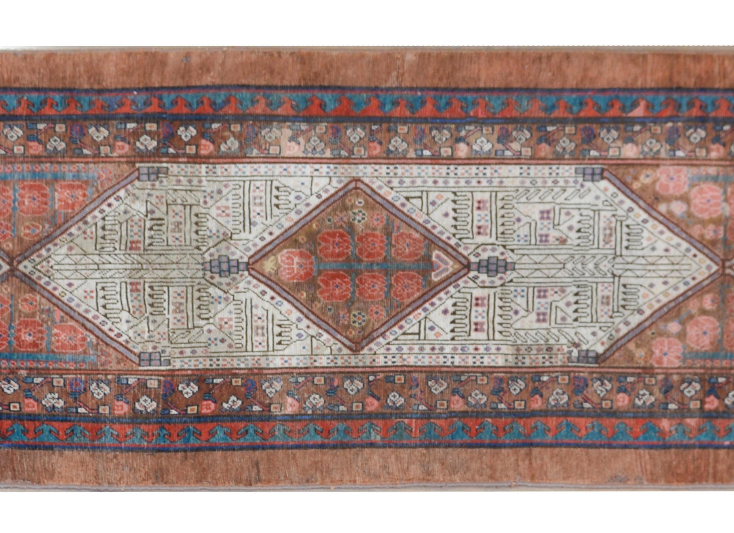 Tribal Incredible Early 20th Century Serab Runner For Sale
