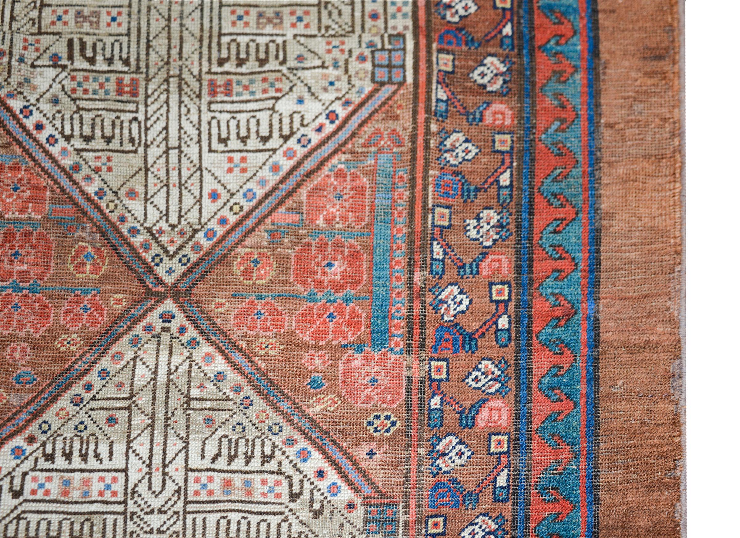 Persian Incredible Early 20th Century Serab Runner For Sale