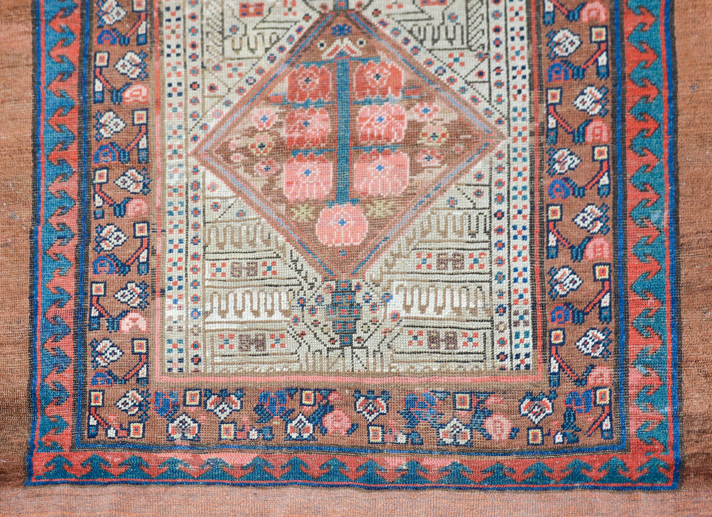 Wool Incredible Early 20th Century Serab Runner For Sale