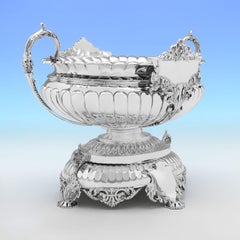 Incredible Edwardian sterling silver wine cistern hallmarked in 1904