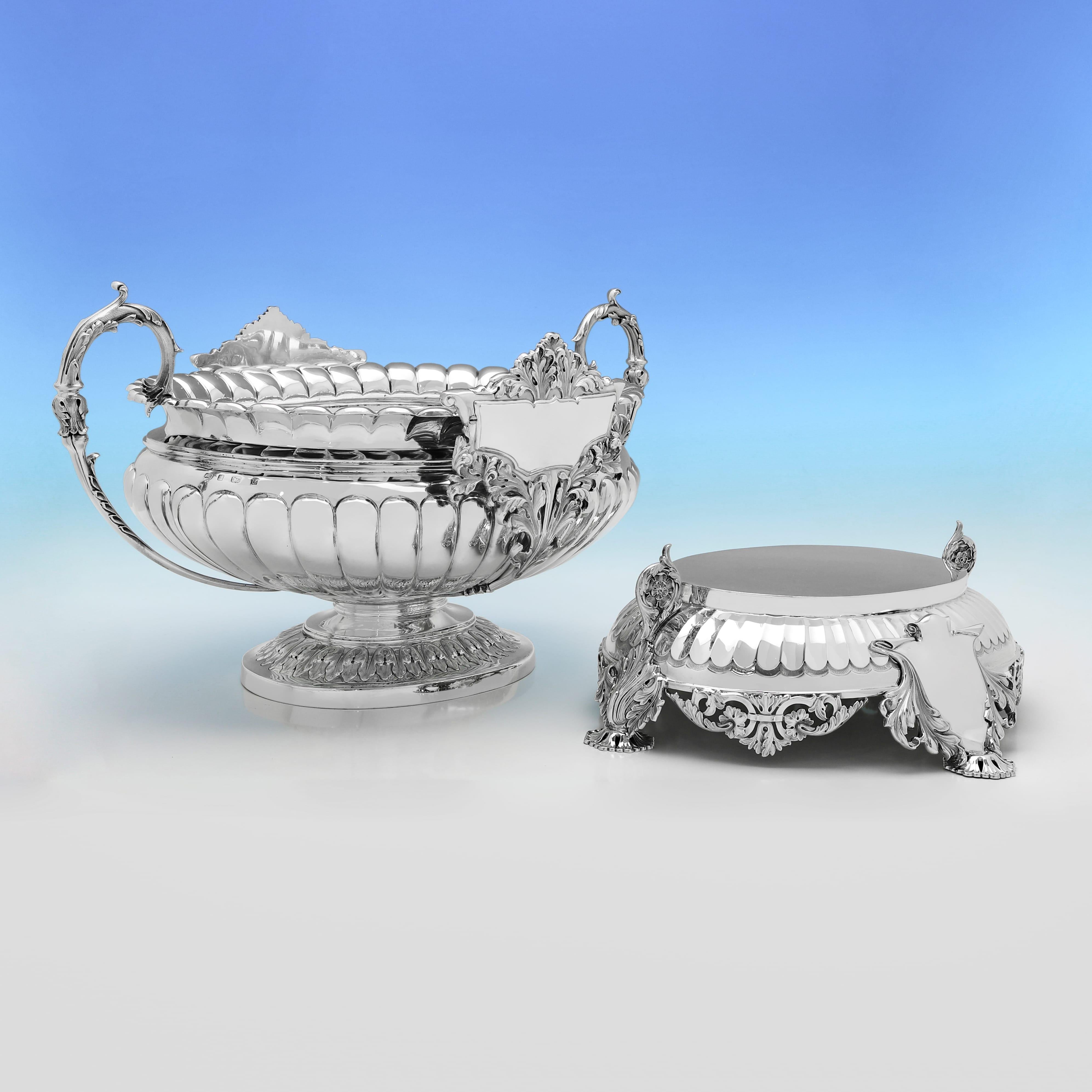 Édouardien Incroyable réservoir de vin en argent sterling de l'époque édouardienne, poinçonné en 1904. en vente