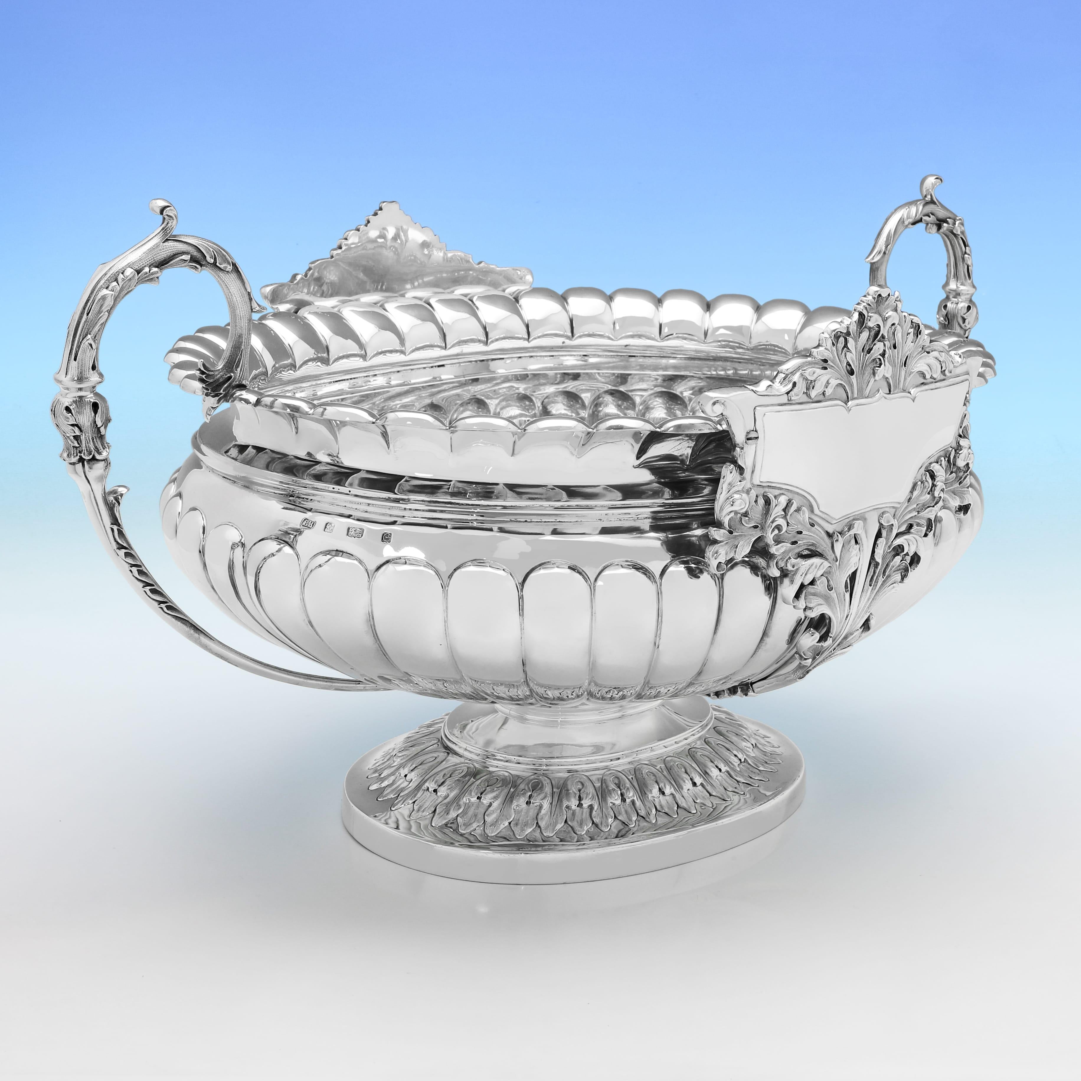 Incroyable réservoir de vin en argent sterling de l'époque édouardienne, poinçonné en 1904. Bon état - En vente à London, London