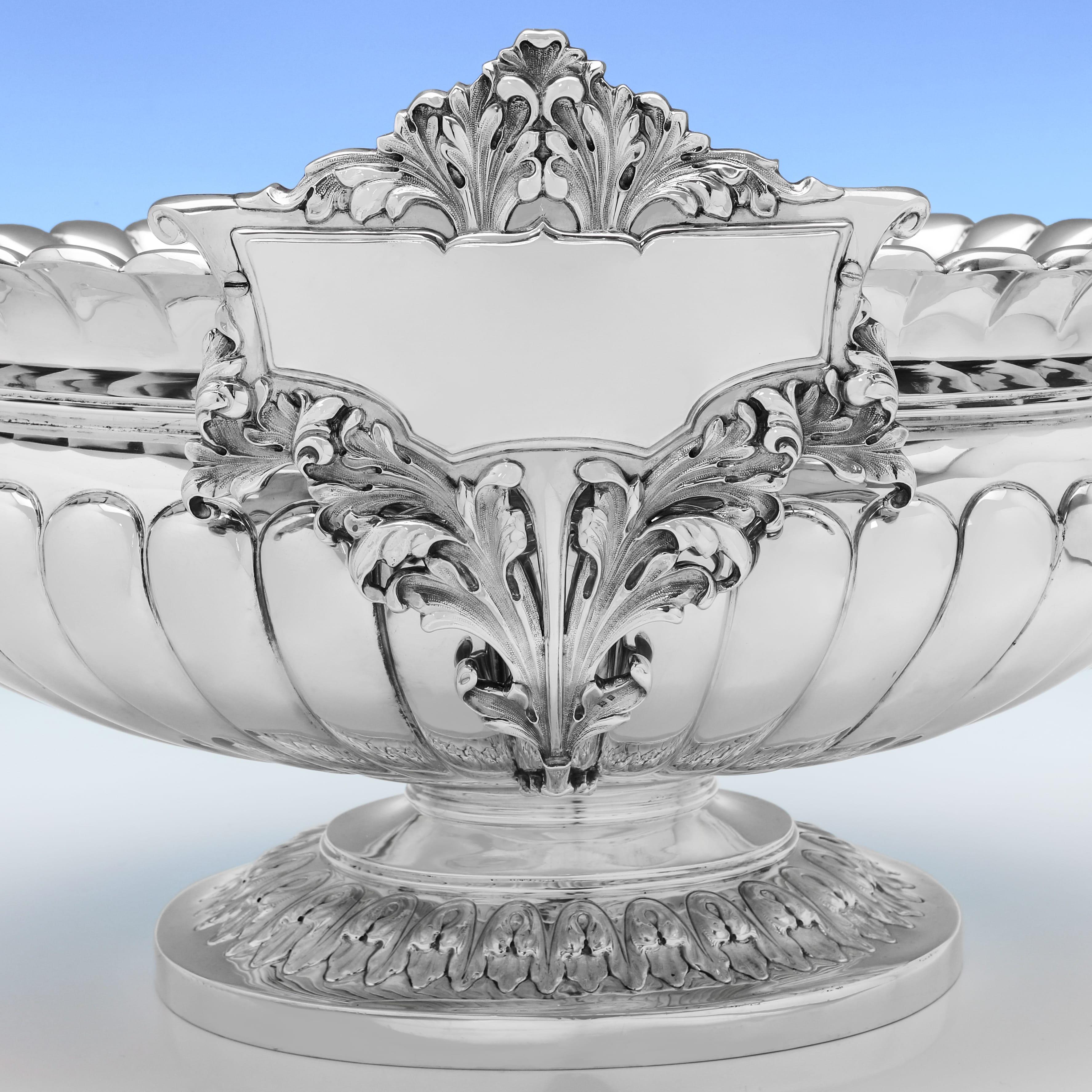 Début du 20ème siècle Incroyable réservoir de vin en argent sterling de l'époque édouardienne, poinçonné en 1904. en vente