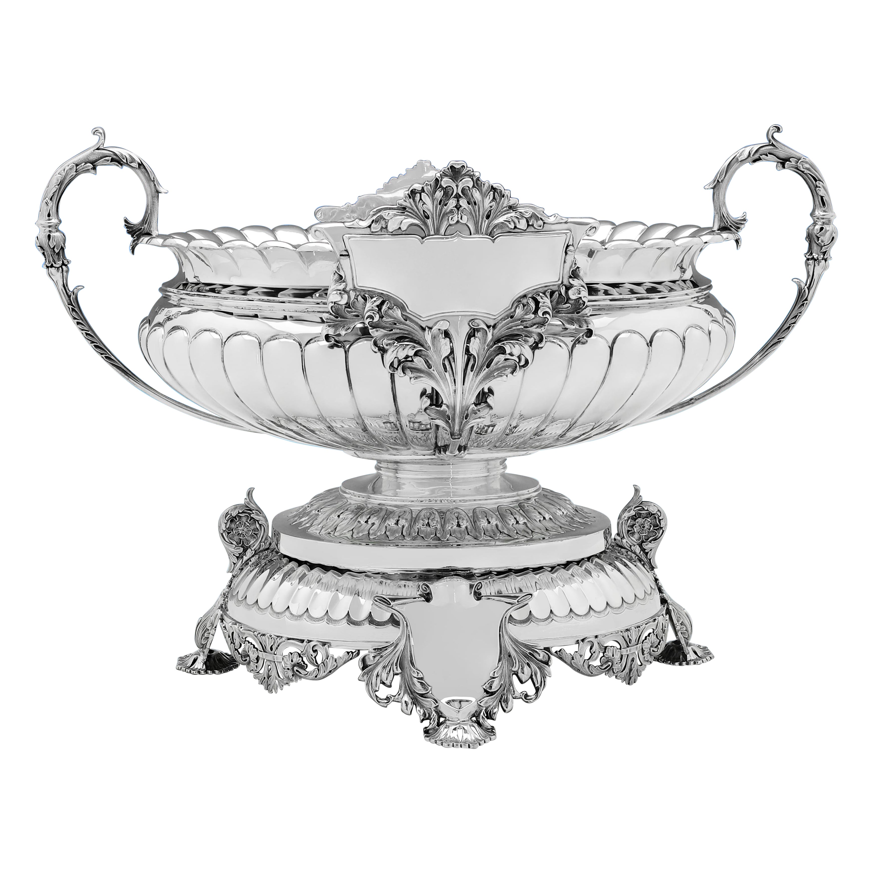 Unglaubliche Edwardian Sterling Silber Wein Zisterne gestempelt 1904