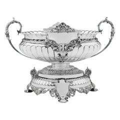 Incredible Edwardian sterling silver wine cistern hallmarked in 1904