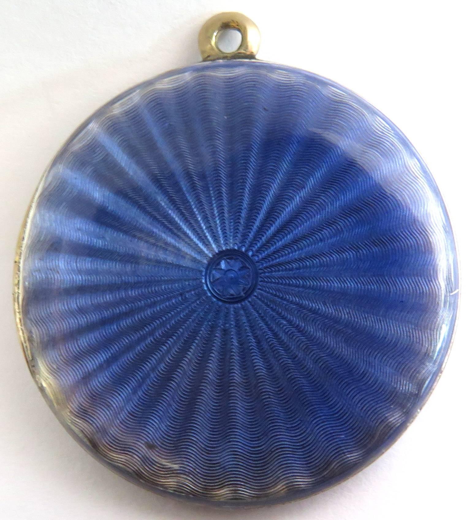 Incredible Faberge Guilloche Enamel Antique Gold and Silver Pearl Locket Charm 1