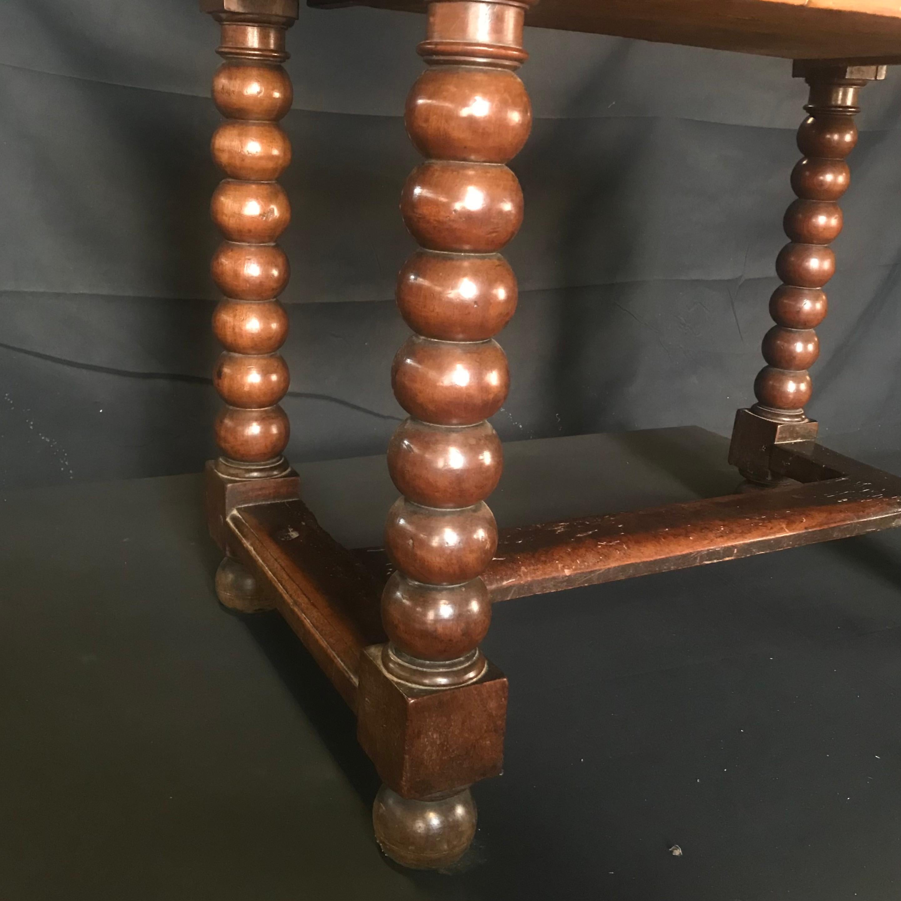 Incredible French 19th Century Walnut Side Table with Bronze Lizard Hardware For Sale 6