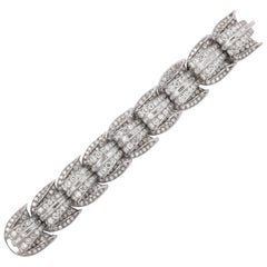 Incredible Geometric Art Deco Diamond Bracelet