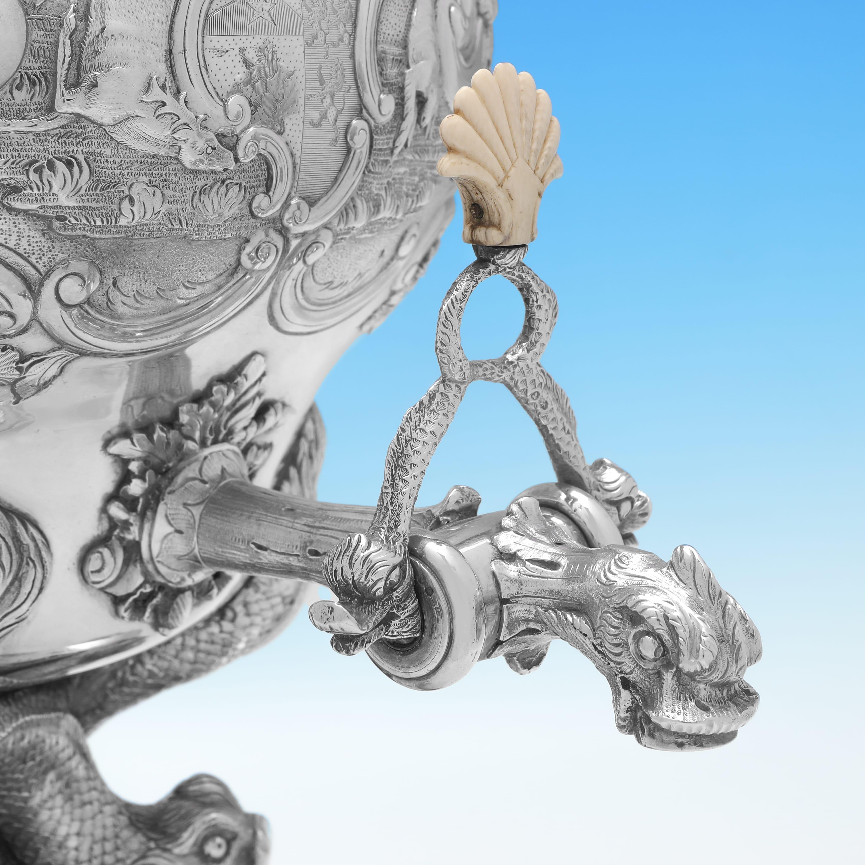 Unglaubliches Teeservice aus Sterlingsilber aus der George-IV-Periode - 9.7kg - hergestellt 1821-1826 im Angebot 10