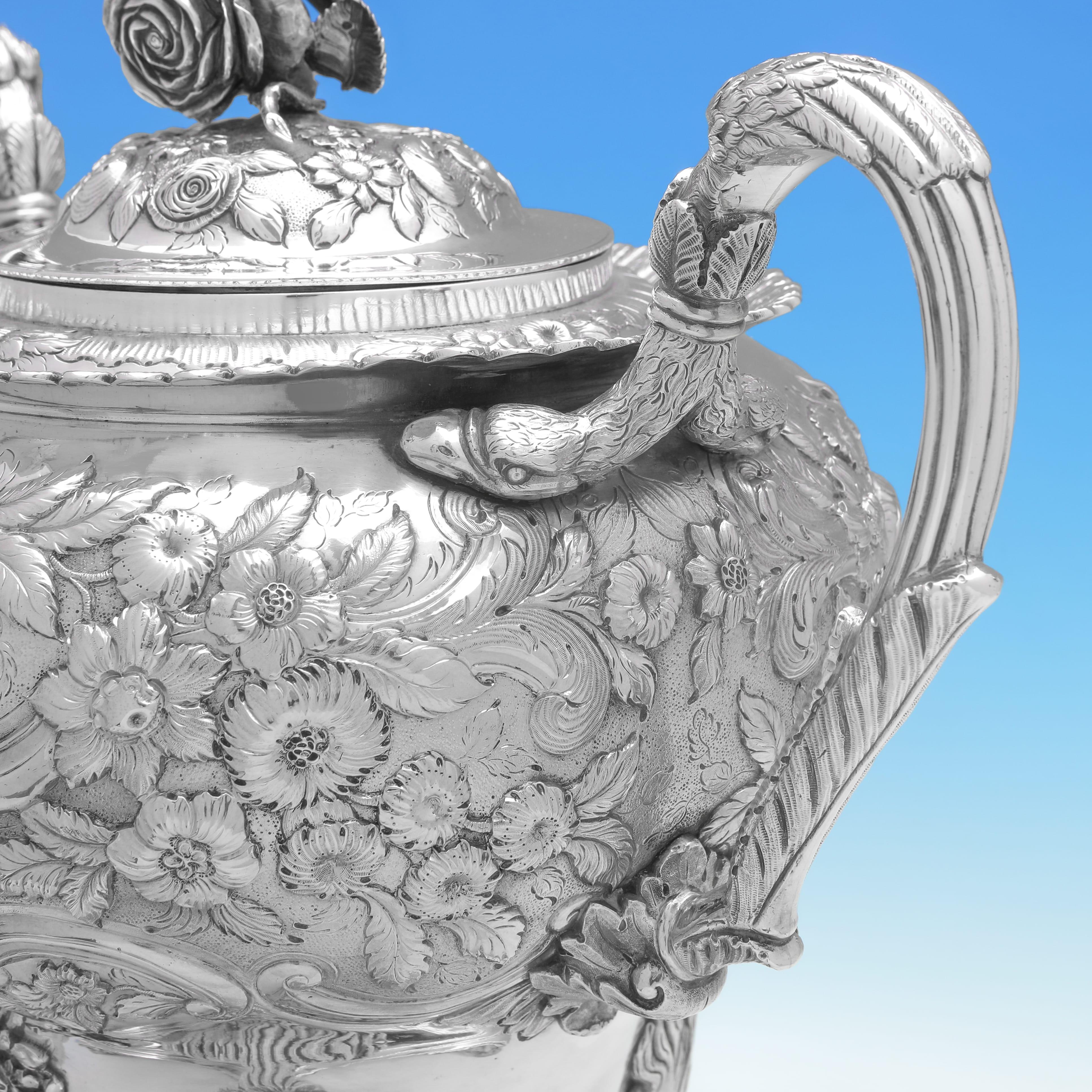 Unglaubliches Teeservice aus Sterlingsilber aus der George-IV-Periode - 9.7kg - hergestellt 1821-1826 im Angebot 12