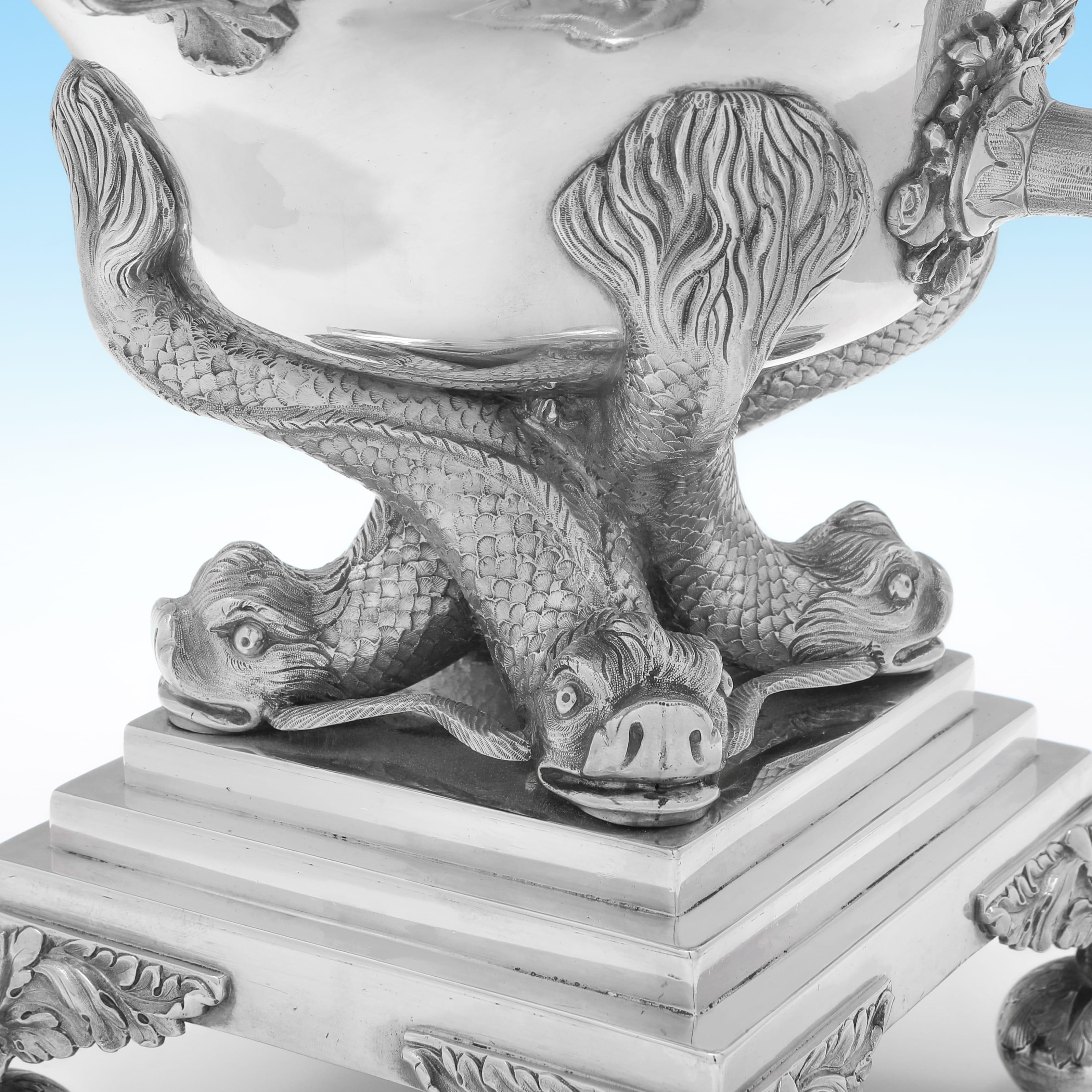 Unglaubliches Teeservice aus Sterlingsilber aus der George-IV-Periode - 9.7kg - hergestellt 1821-1826 im Angebot 13
