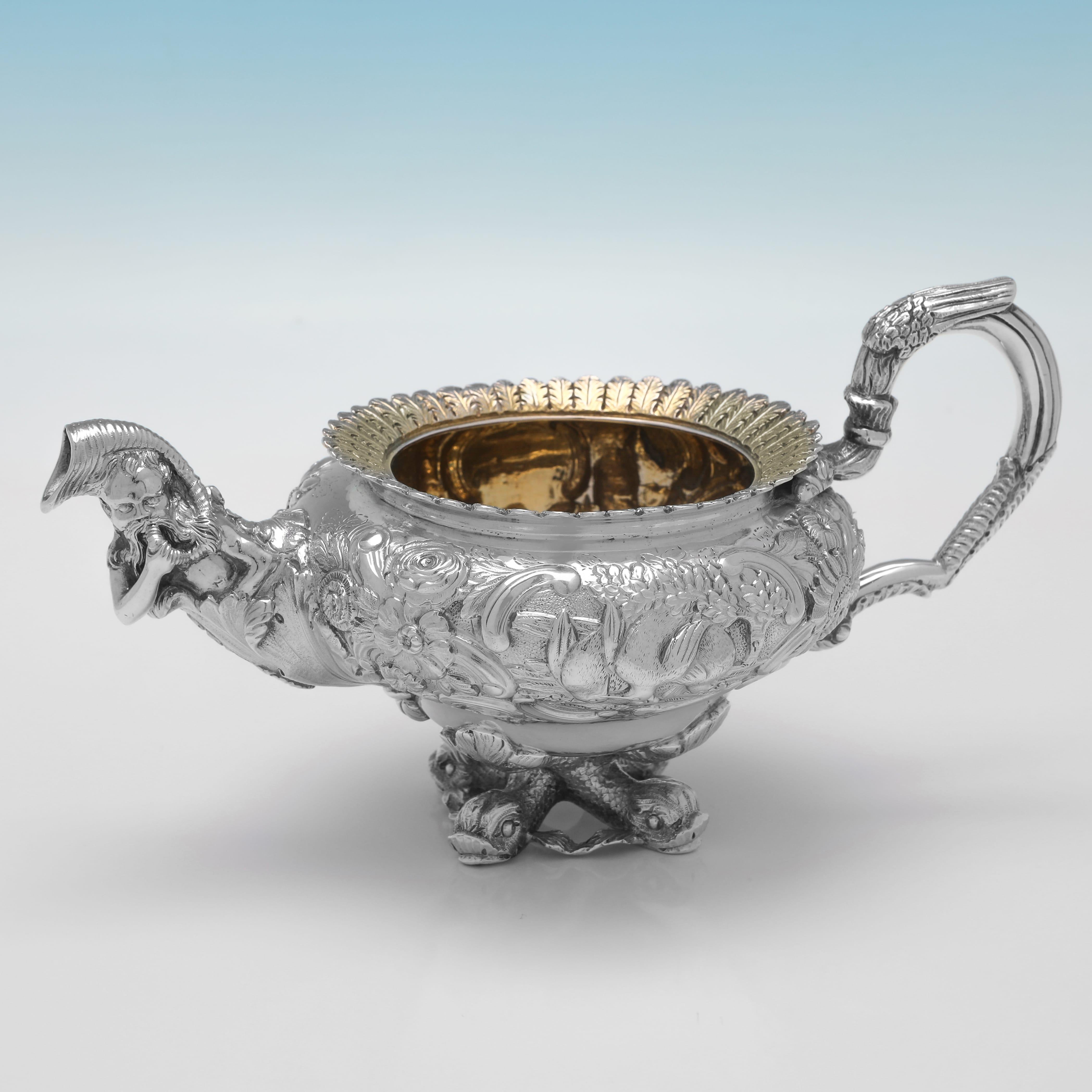 Unglaubliches Teeservice aus Sterlingsilber aus der George-IV-Periode - 9.7kg - hergestellt 1821-1826 im Angebot 1