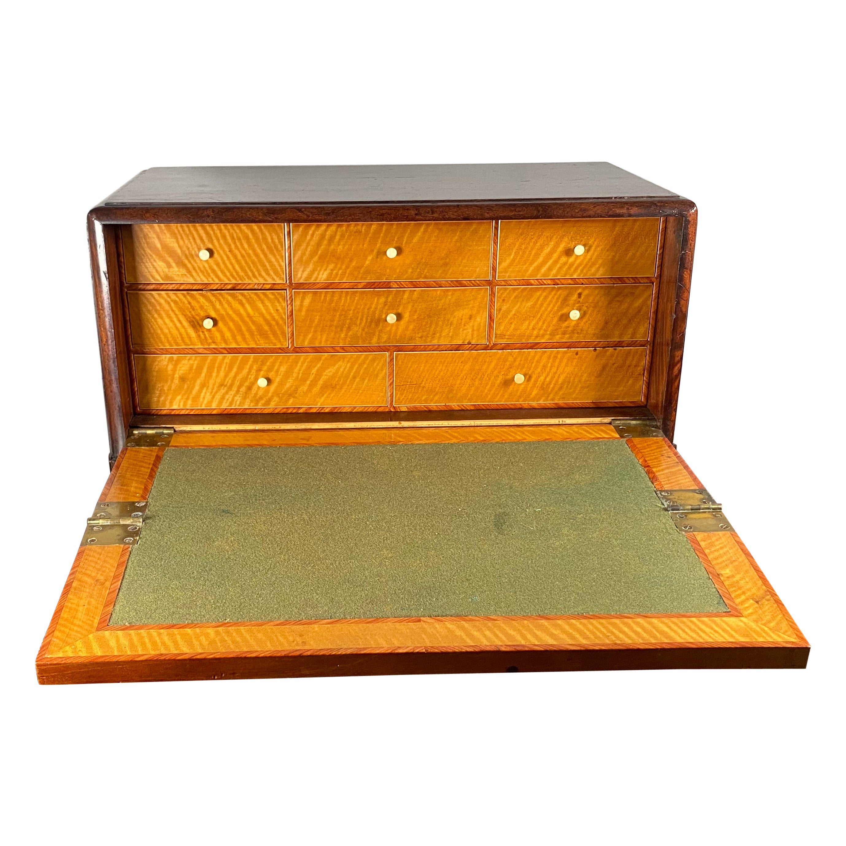 Incredible Georgian Travelling Box with Hidden Locking Mechanism