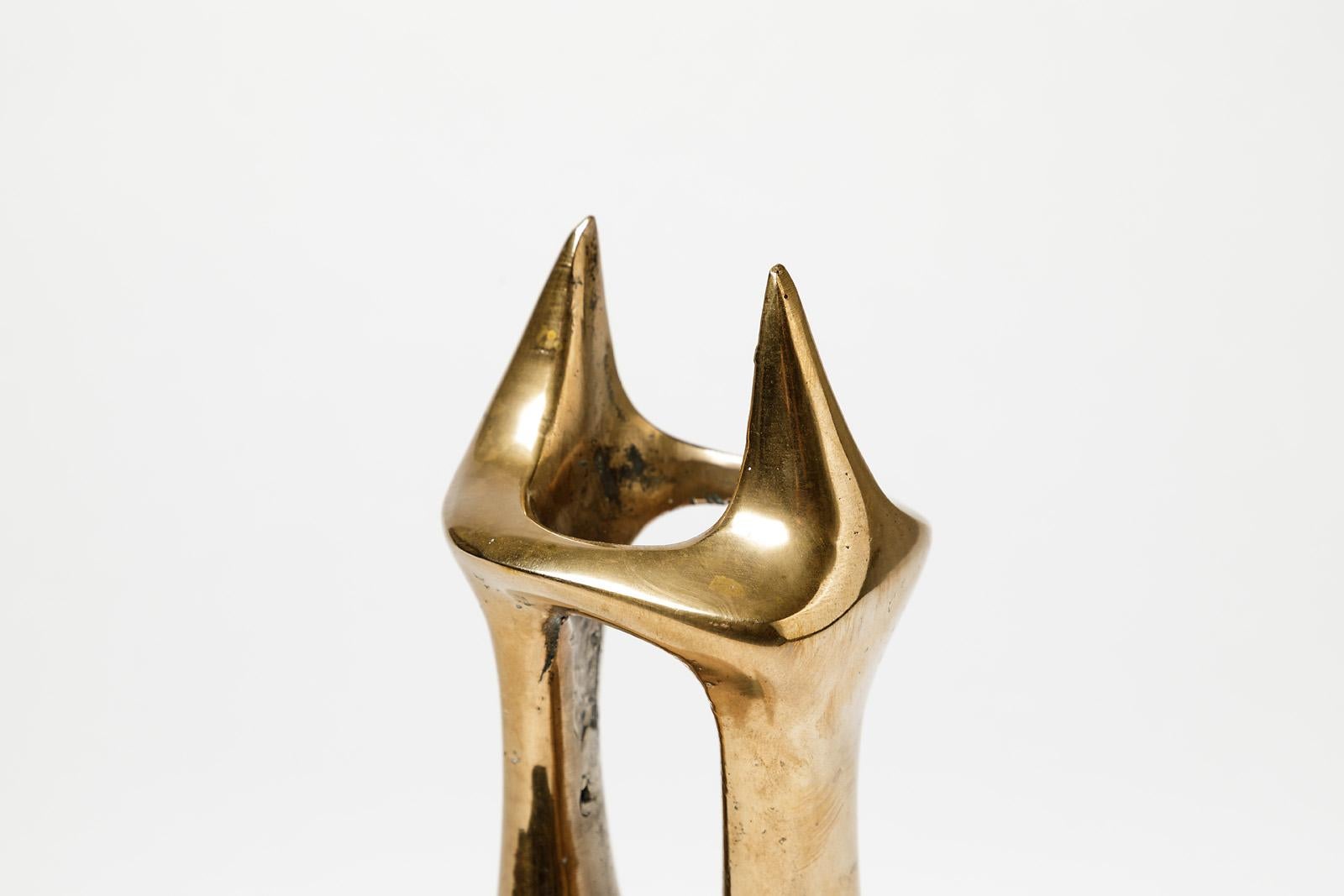 Bronze Incroyable bronze doré représentant un couple, Tim Orr, artiste français, vers 1970 en vente
