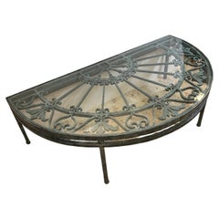 Incredible Half Moon Iron Garden Gate Coffee Table