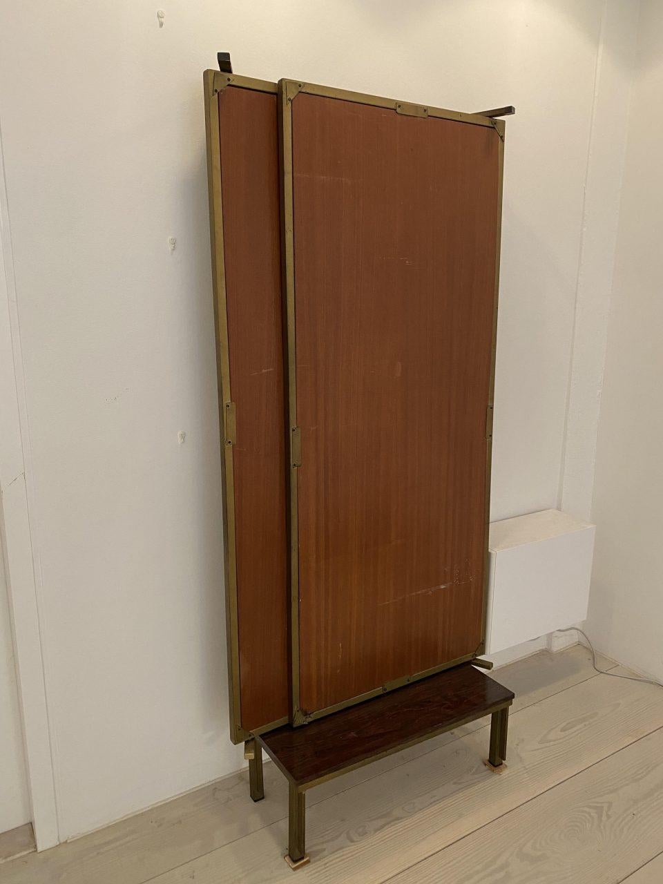 Incredible Handsome Three Winged Dressing Mirror 60-70s Italy In Good Condition In Copenhagen K, DK