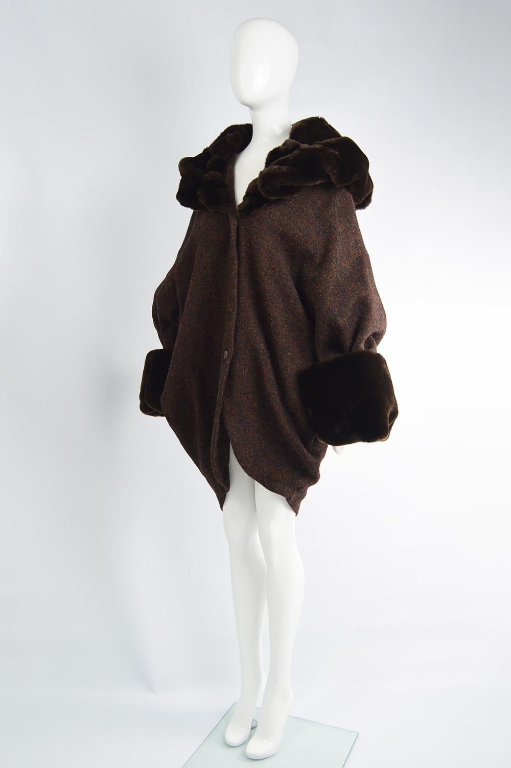 tweed cocoon coat