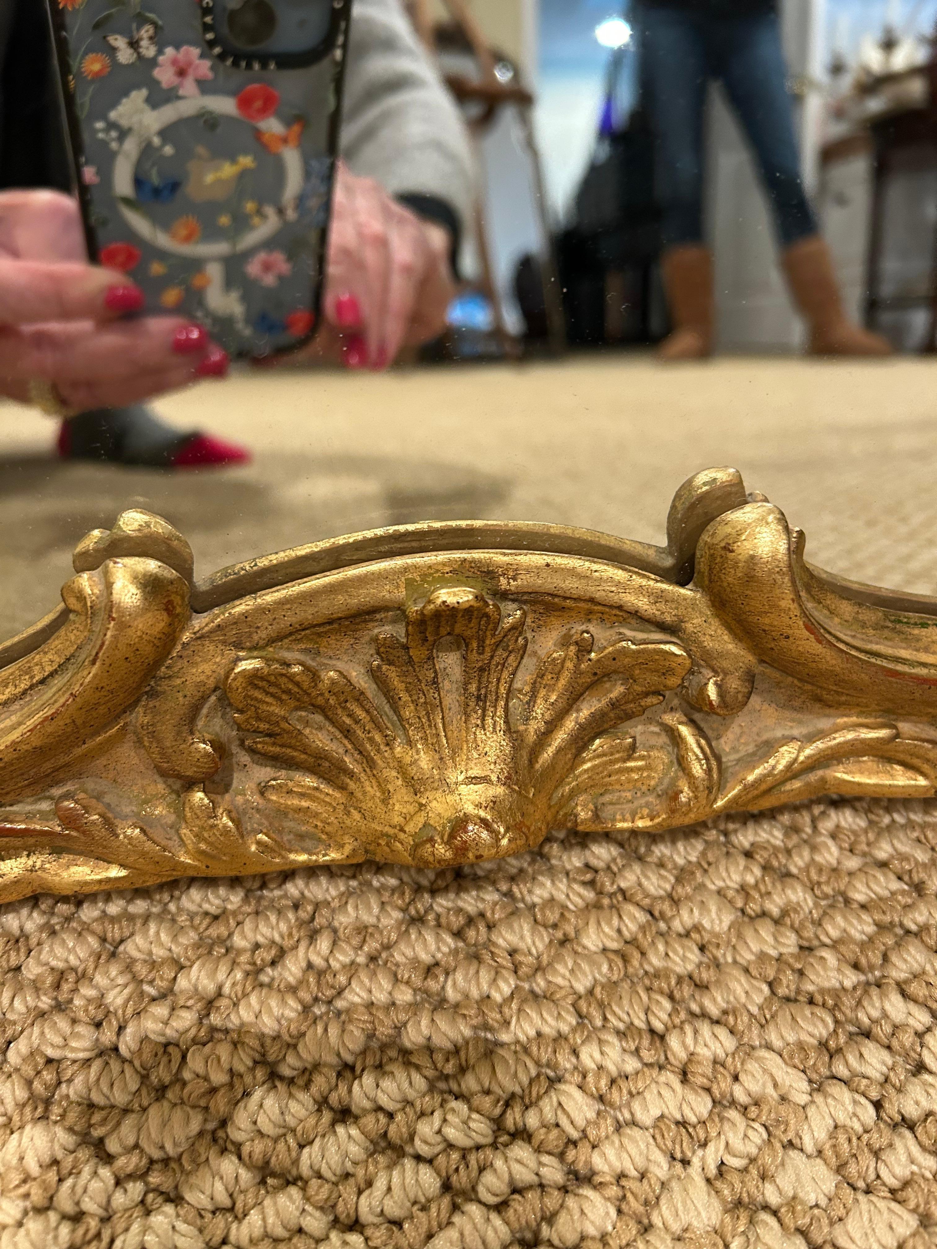 Incredible Horizontal Ornate French Style Fancy Mantel Mirror For Sale 3