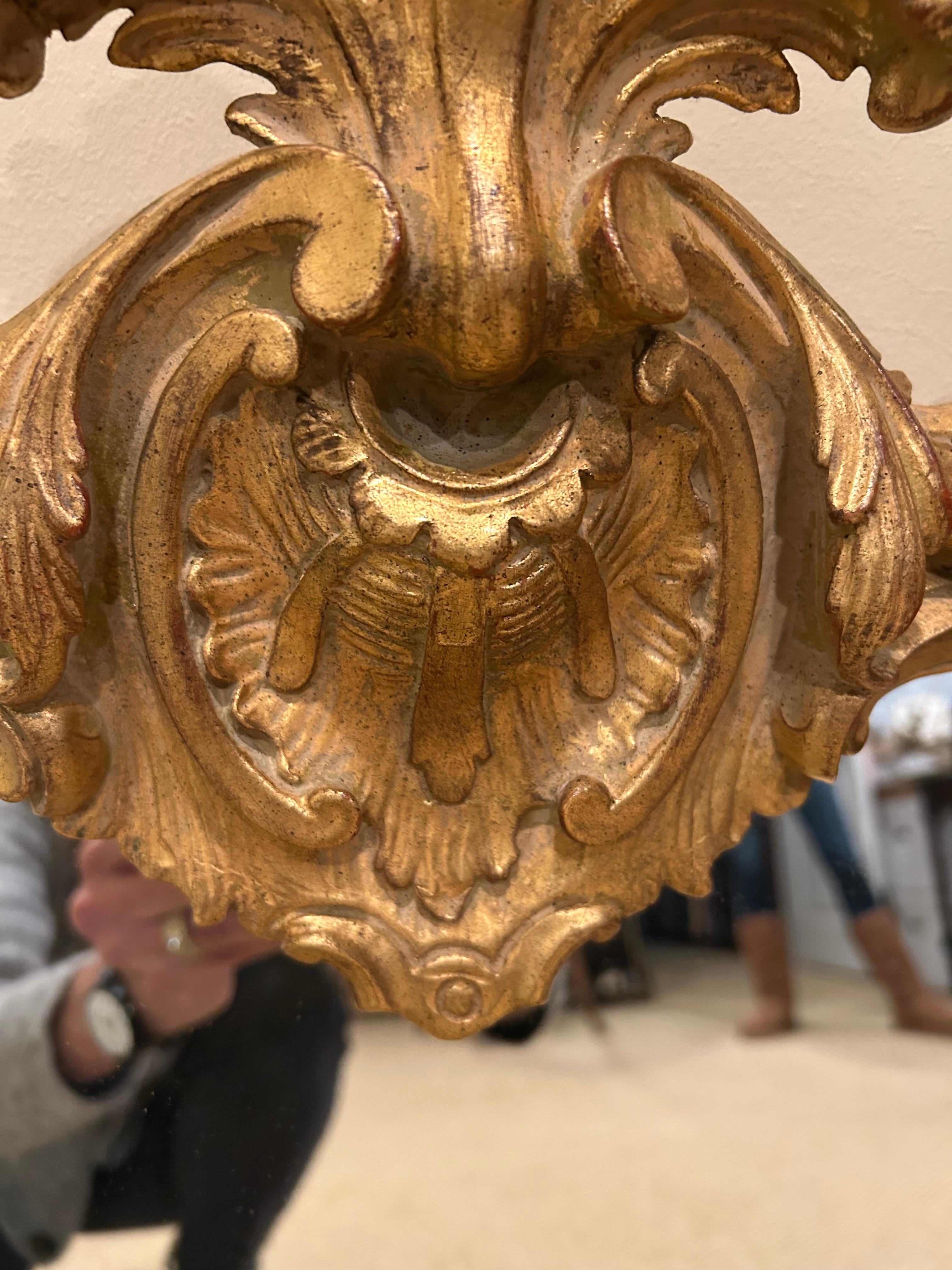 Incredible Horizontal Ornate French Style Fancy Mantel Mirror For Sale 2
