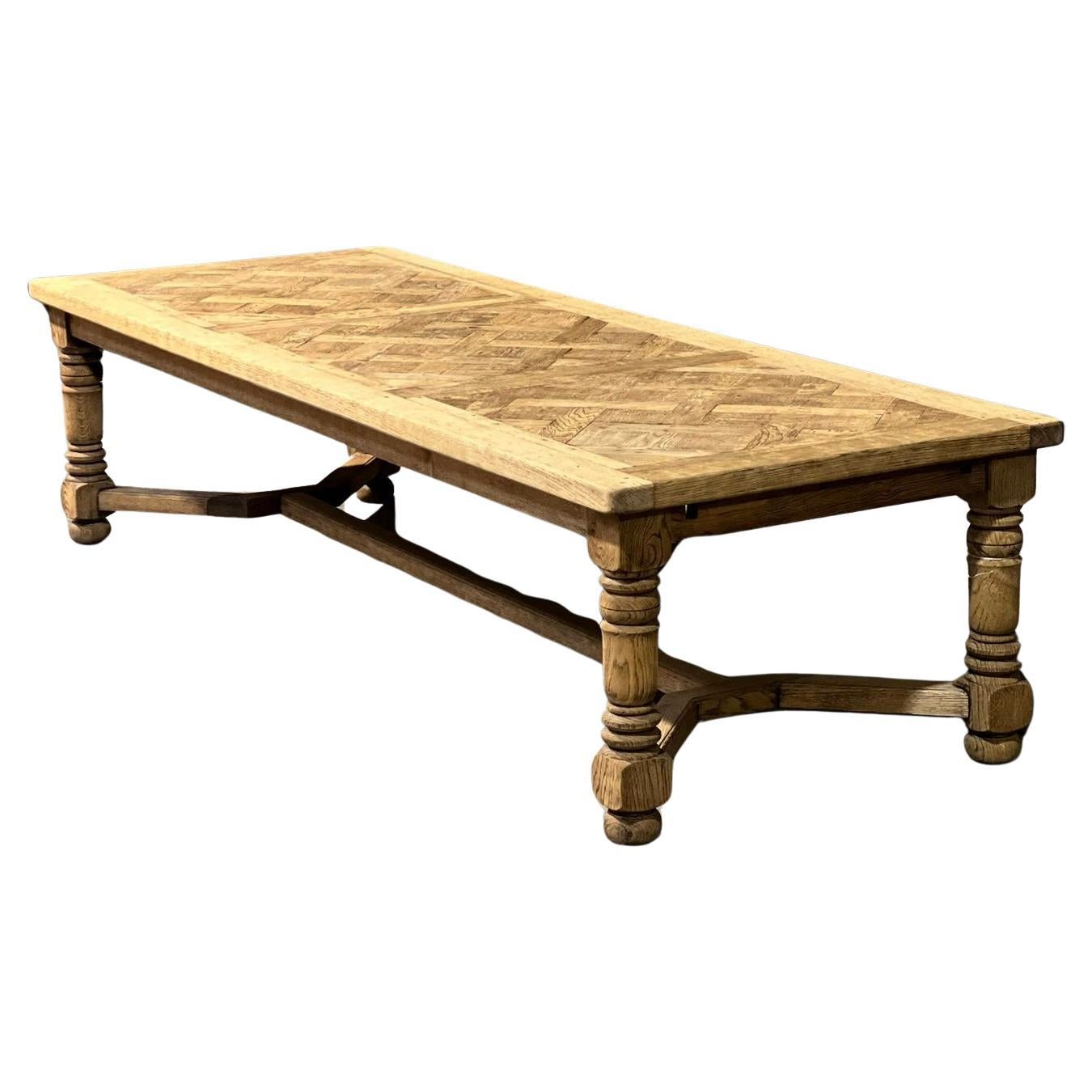 Incredible Huge French Farmhouse Dining Table  For Sale