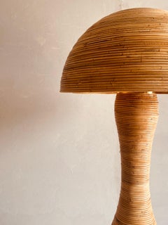 Increíble lámpara de pie italiana de bambú